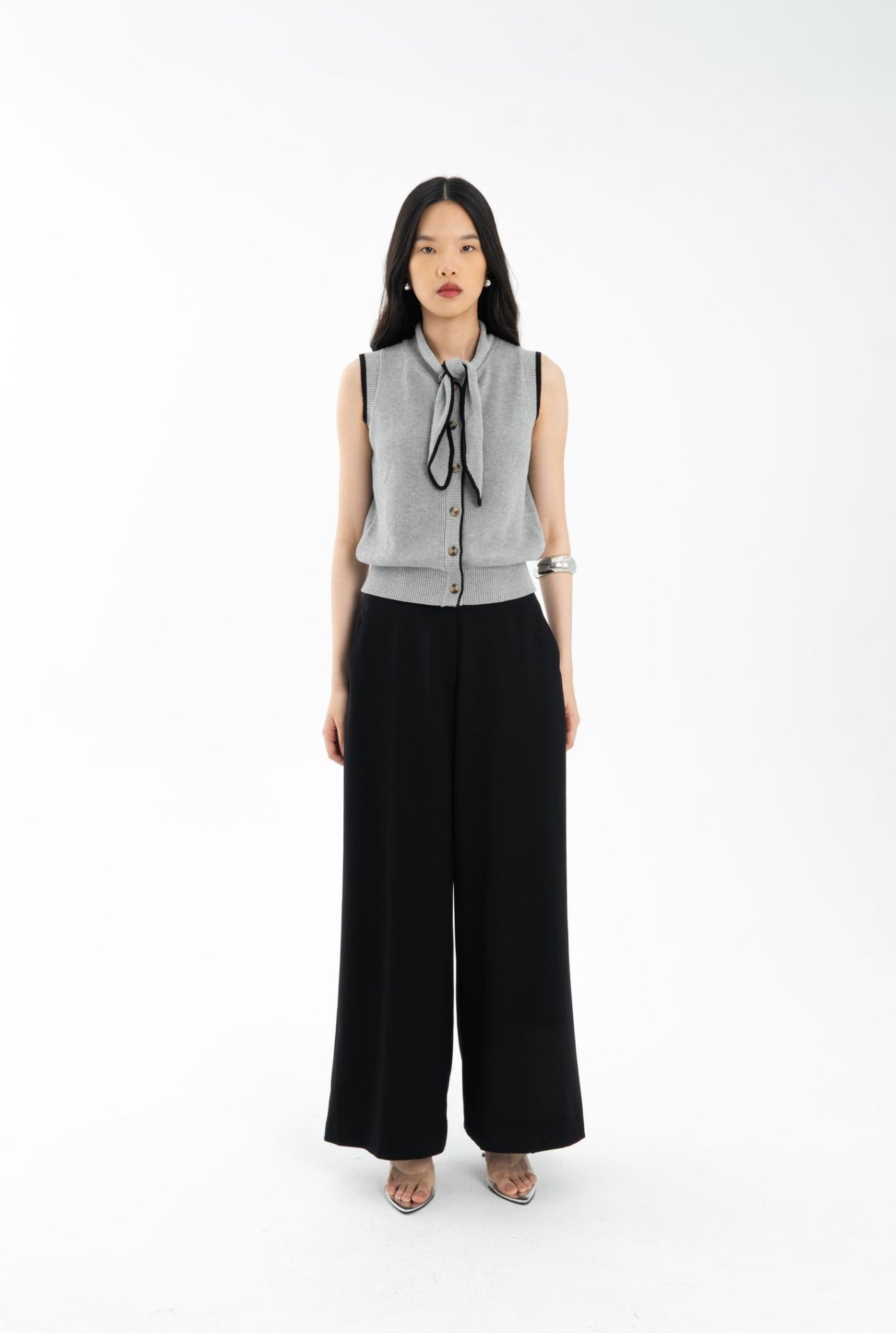 Commuter Sleeveless Top | Grey