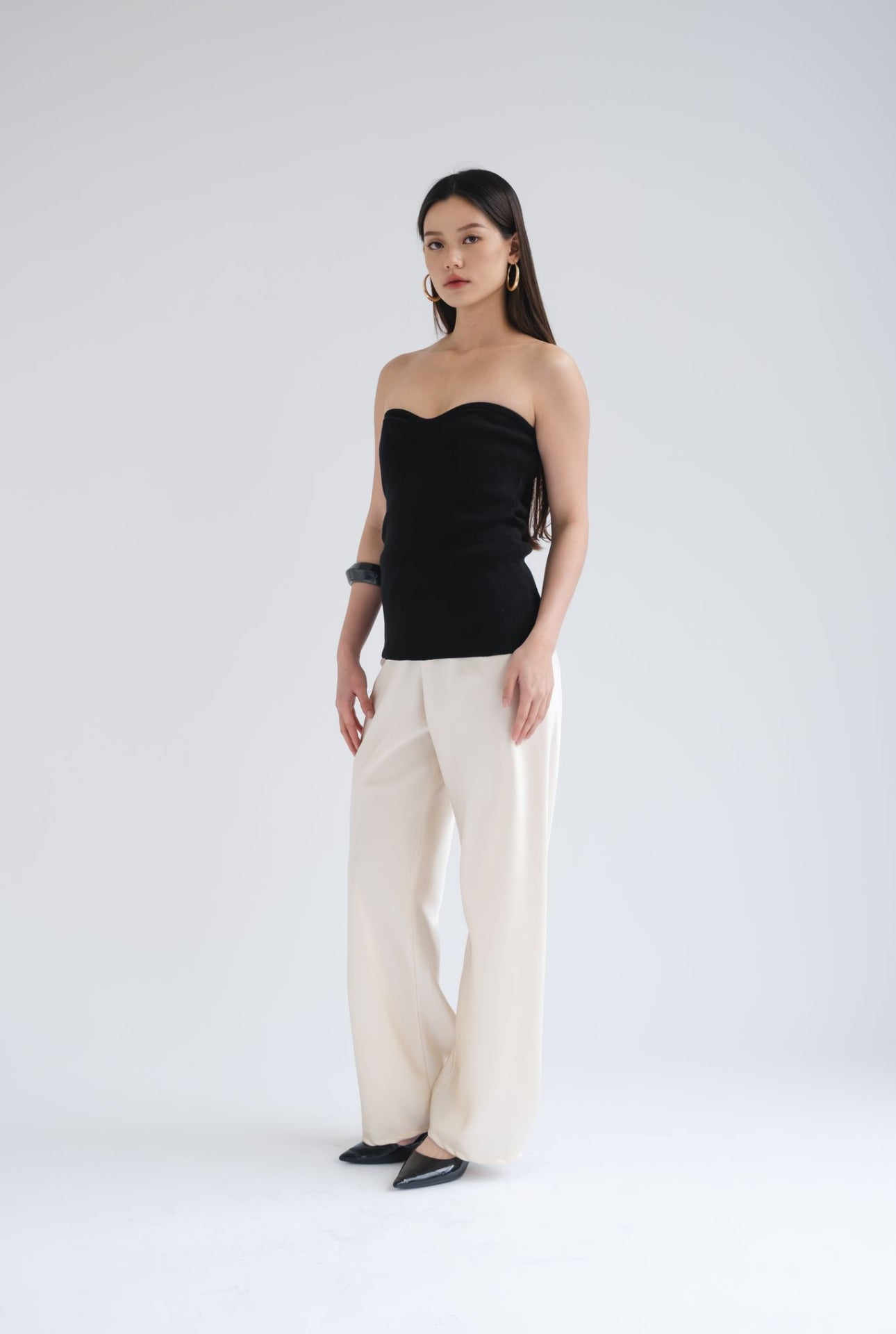 Elodie Sweetheart Top | Black