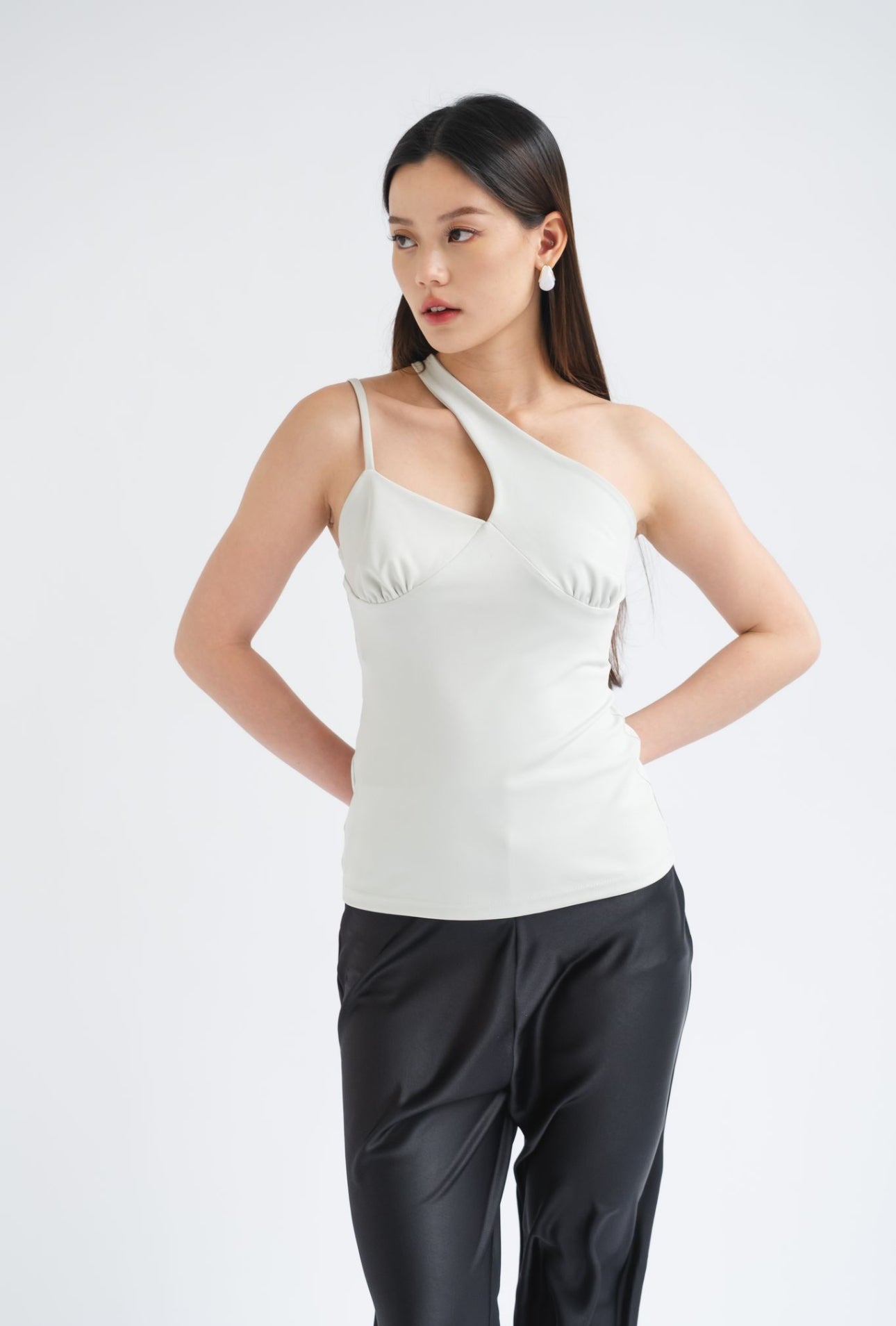 Faye Asymmetrical tank | Sky Blue