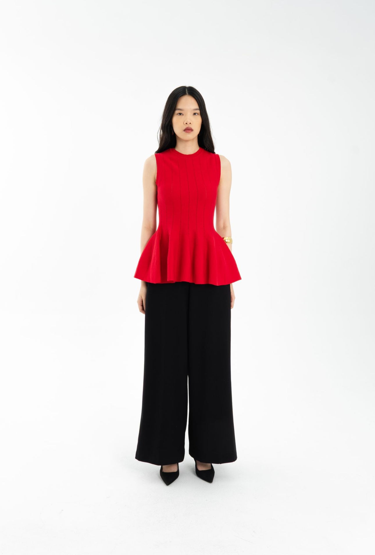 Lila Sleeveless Top | Red