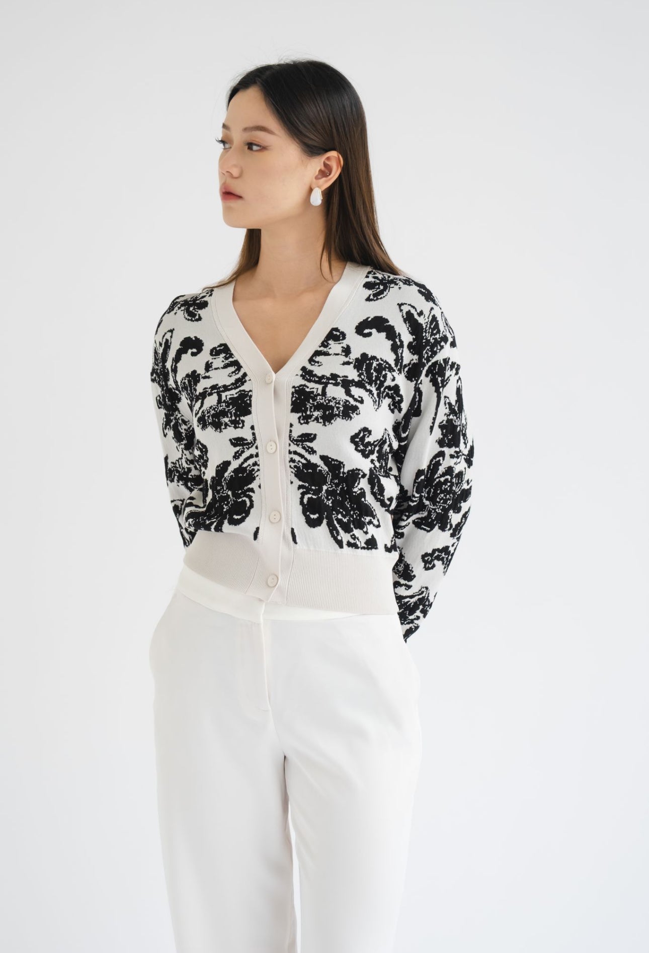 Lina Floral Knit Cardigan