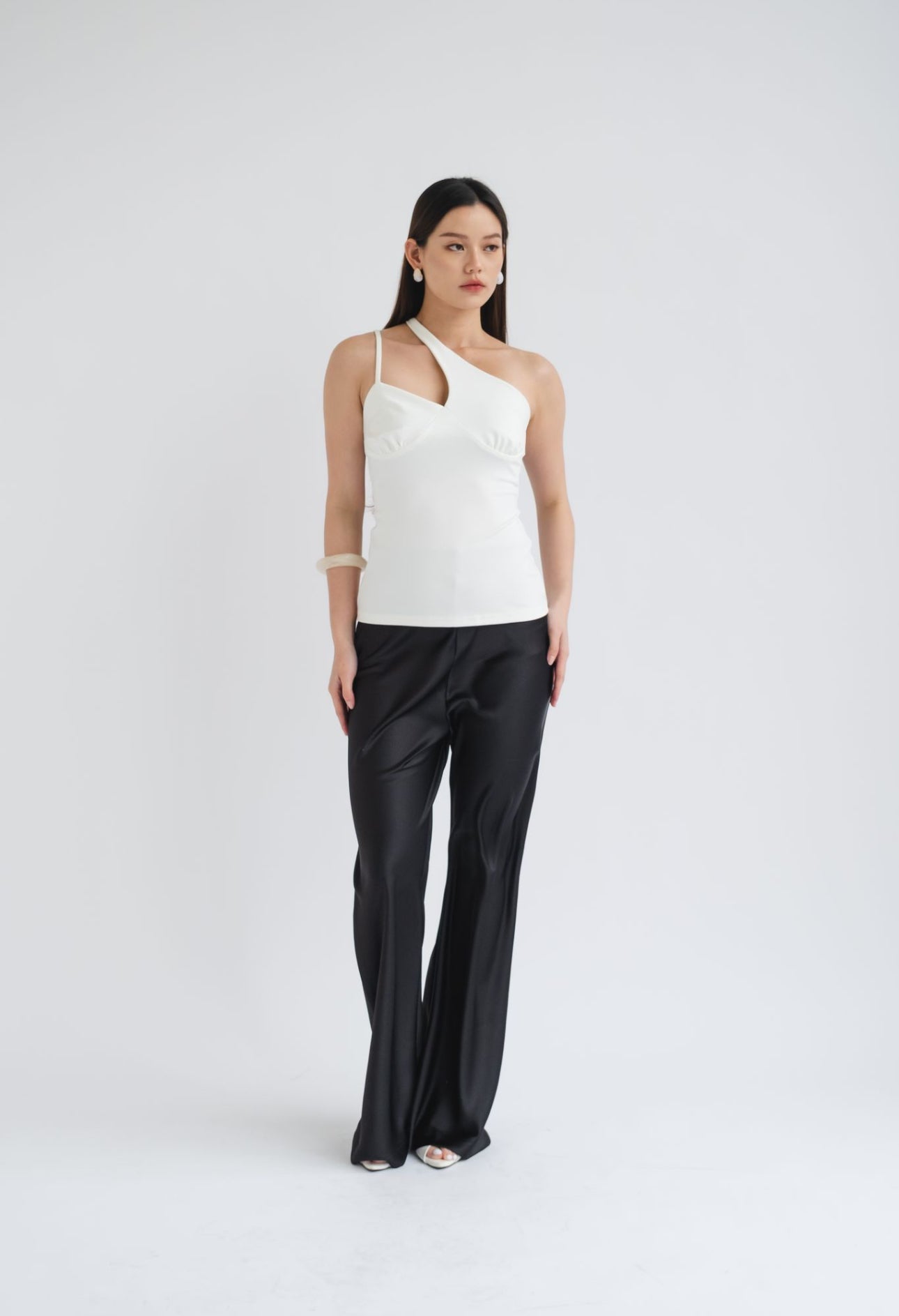 Faye Asymmetrical tank | White