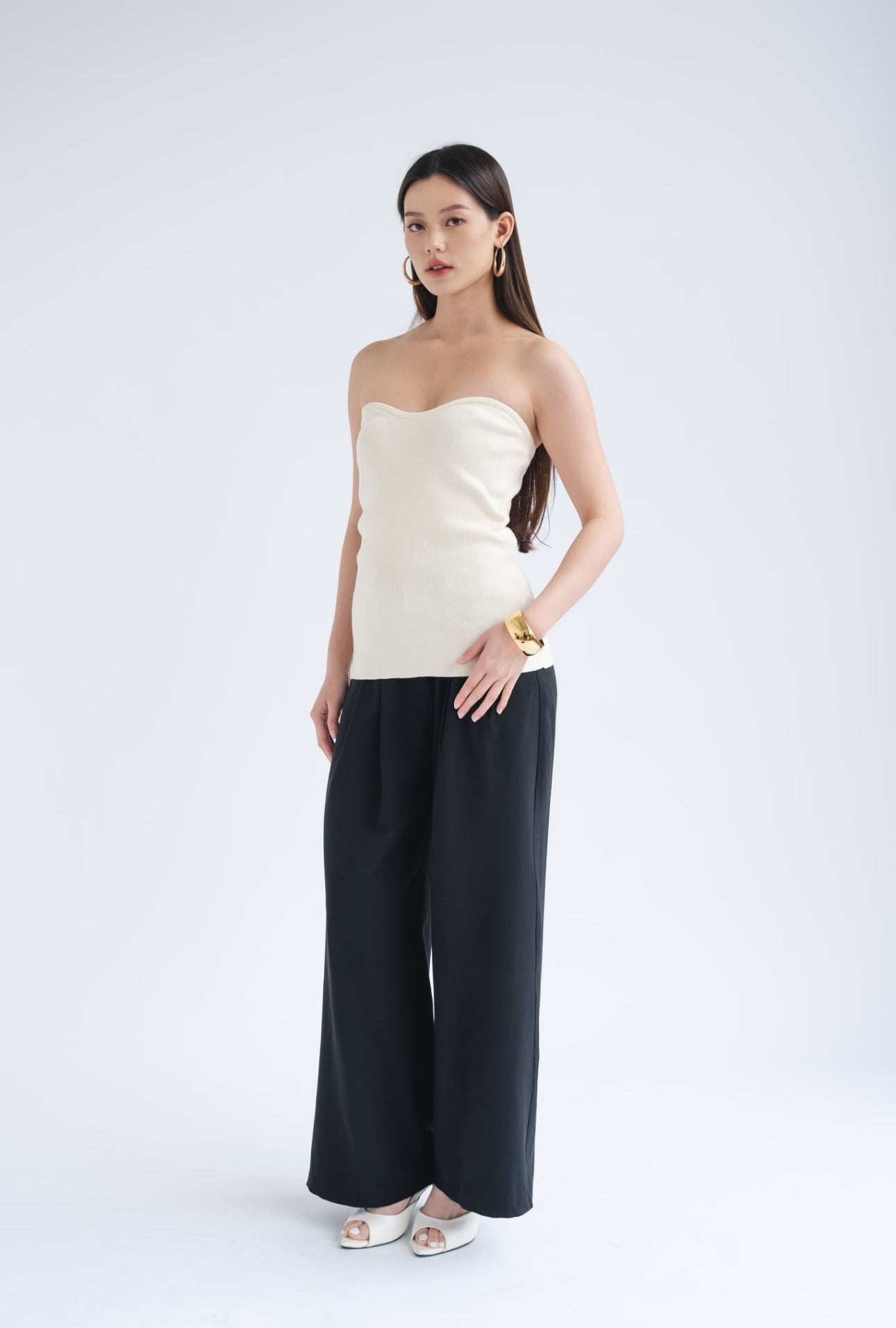 Elodie Sweetheart Top | Off White