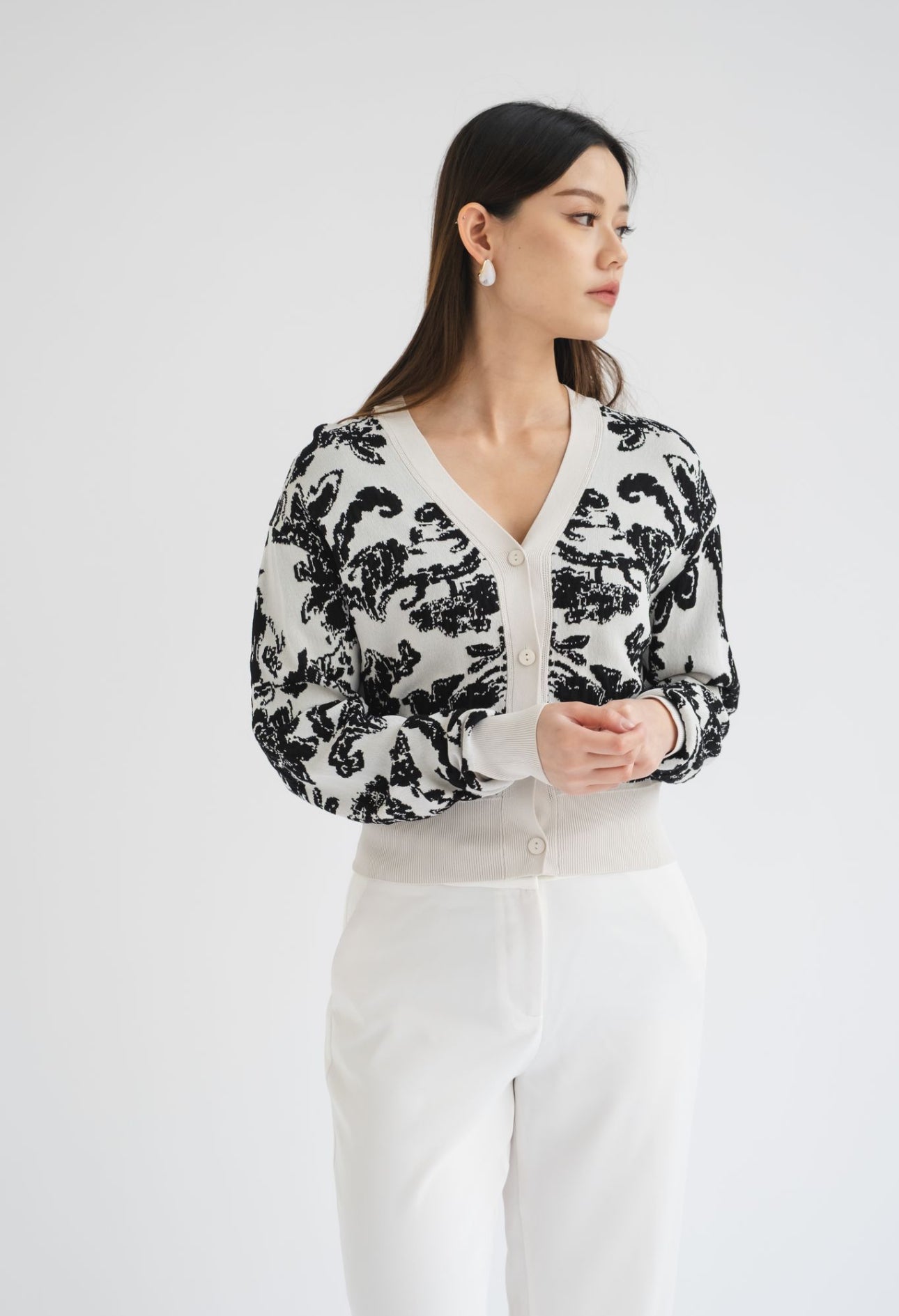 Lina Floral Knit Cardigan