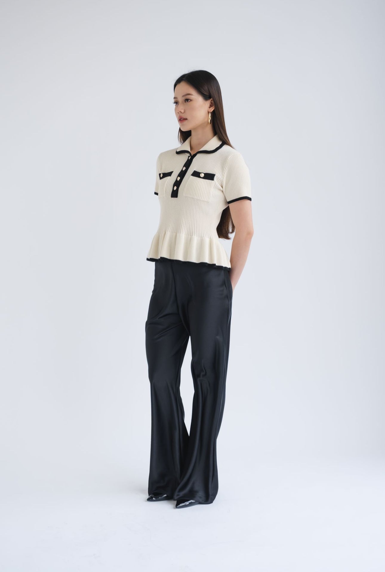 Kiki Contrast Top | White