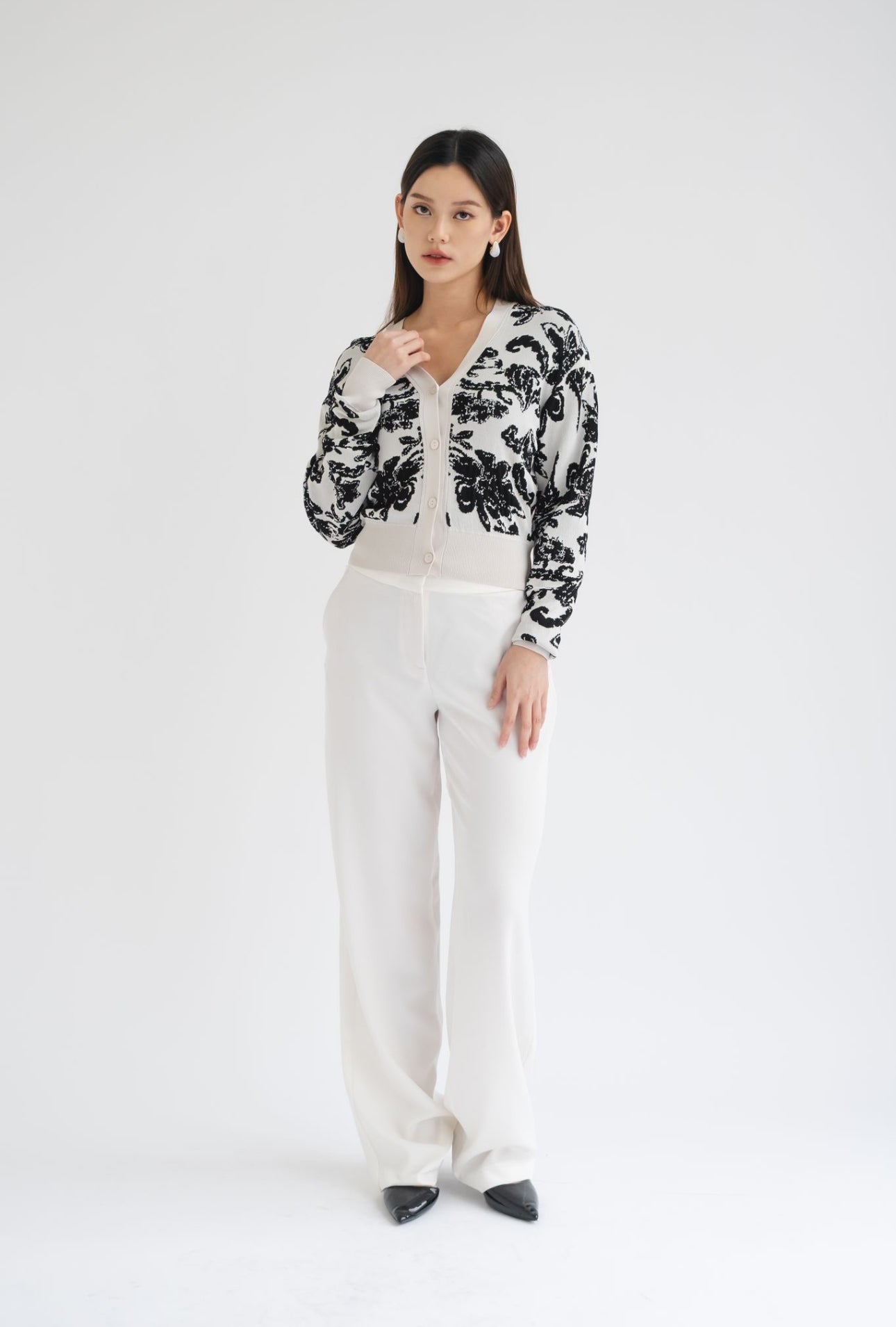 Lina Floral Knit Cardigan