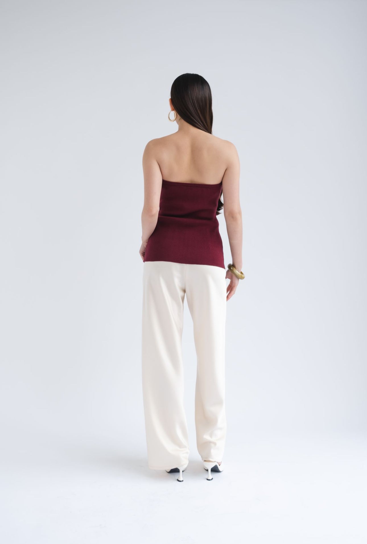 Elodie Sweetheart Top | Off White
