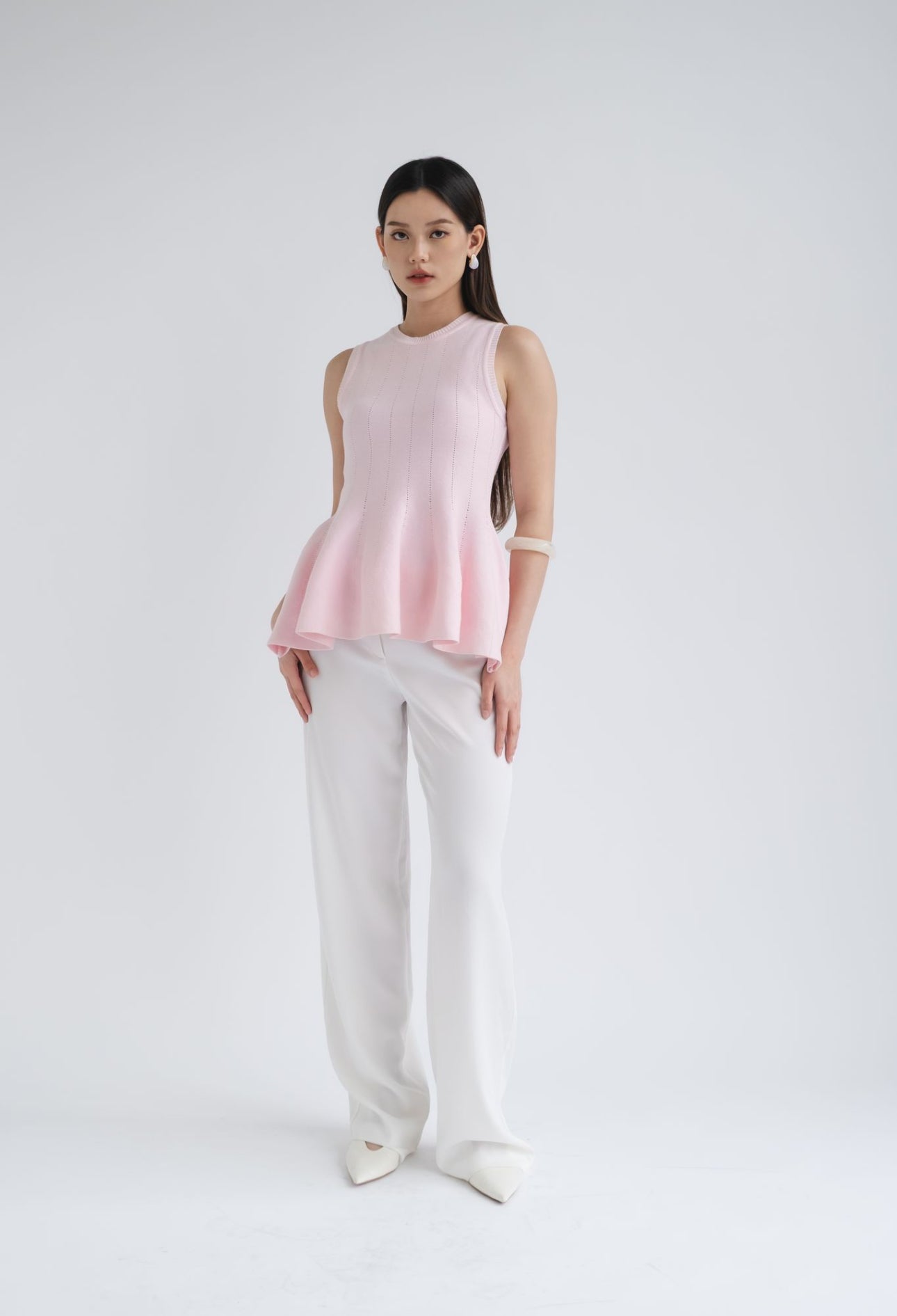 Lila Sleeveless Knit Top | Pink