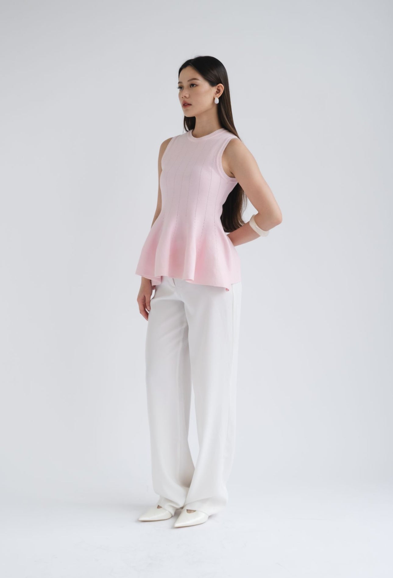 Lila Sleeveless Knit Top | Pink