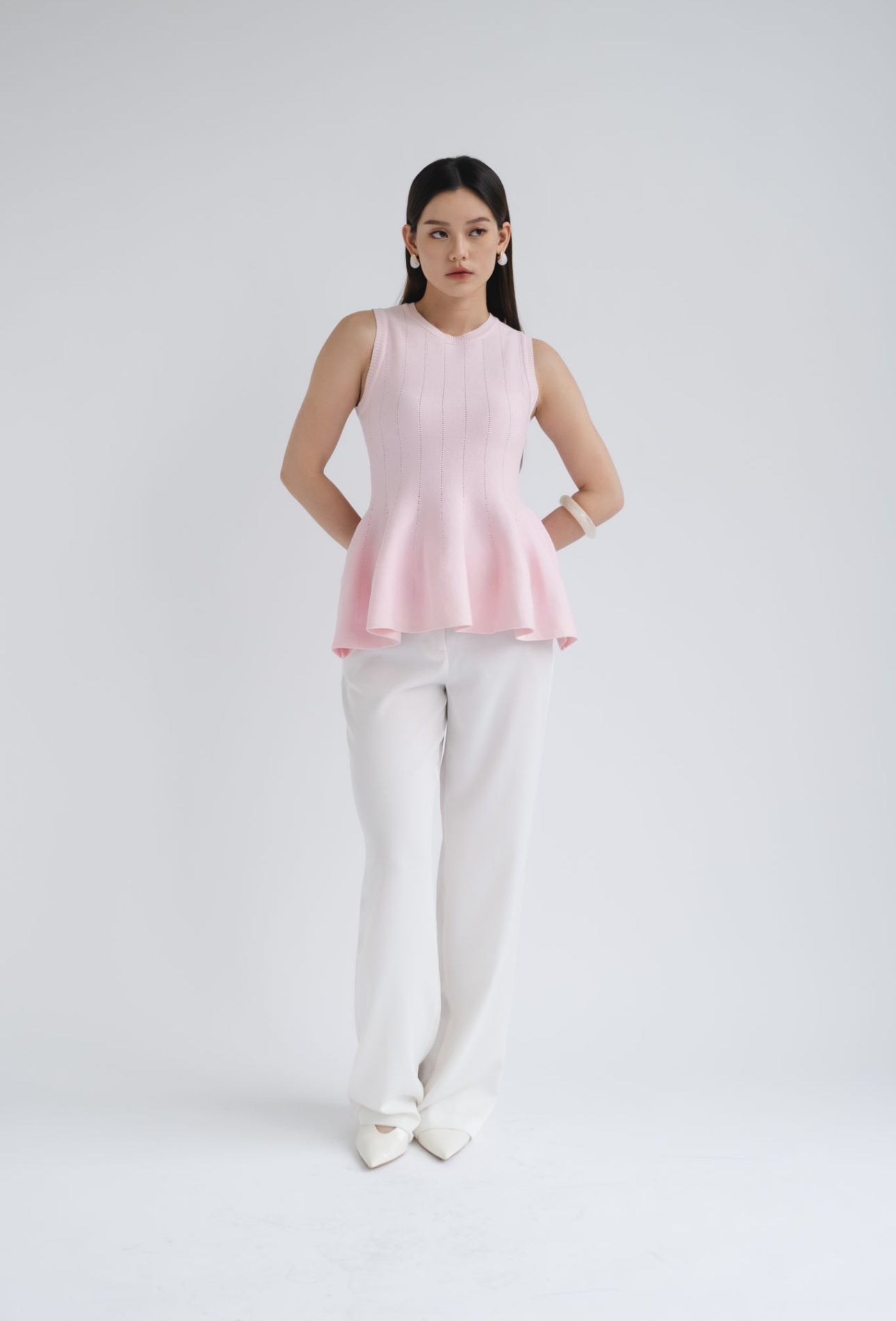 Lila Sleeveless Knit Top | Pink