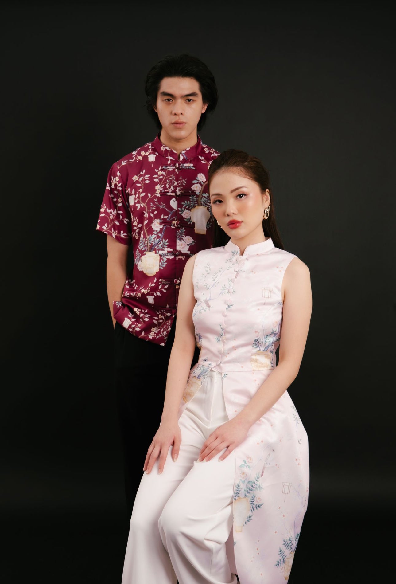 Fen Slit Top | Pink Garden