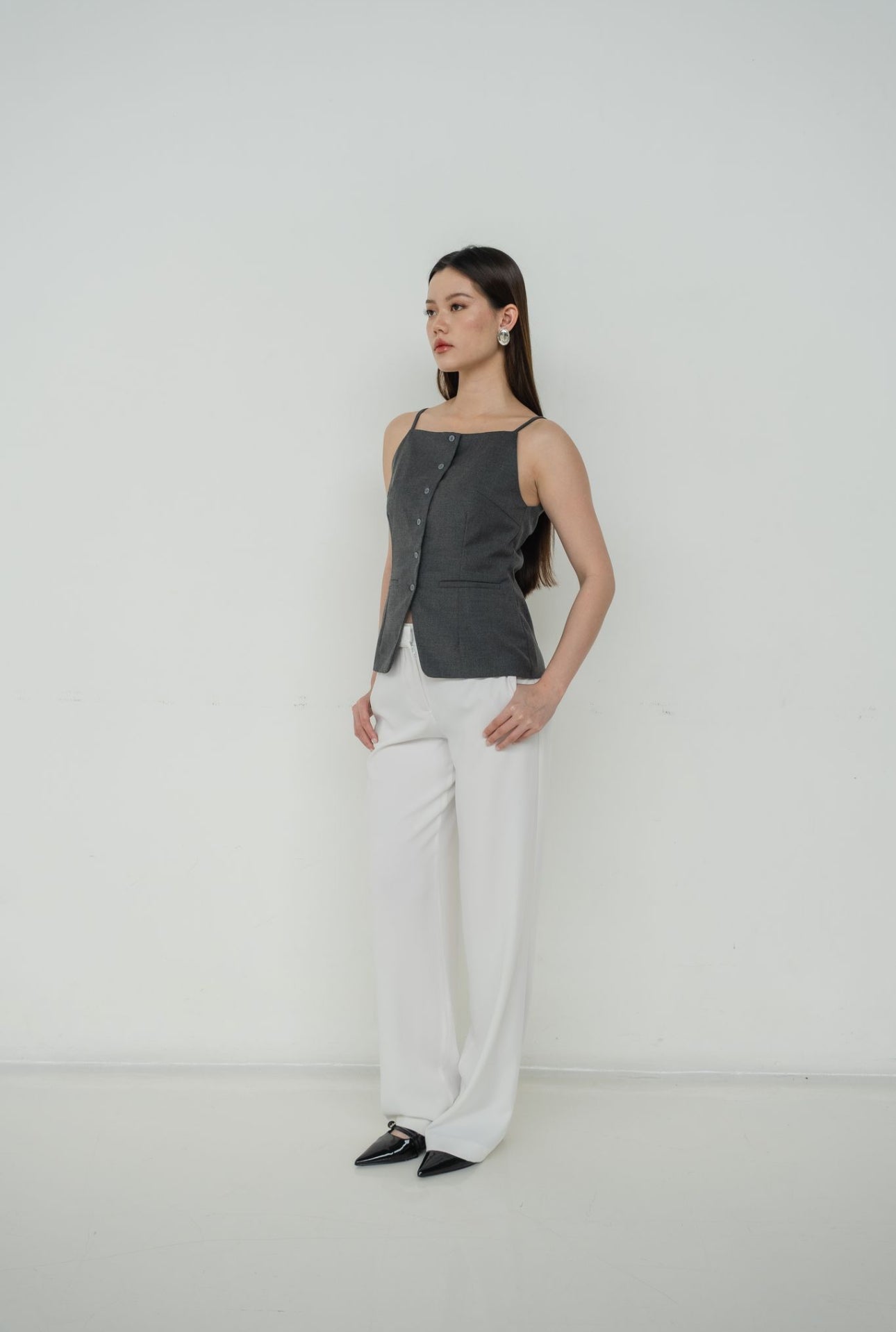 Jeanne Boatneck Tank | Grey