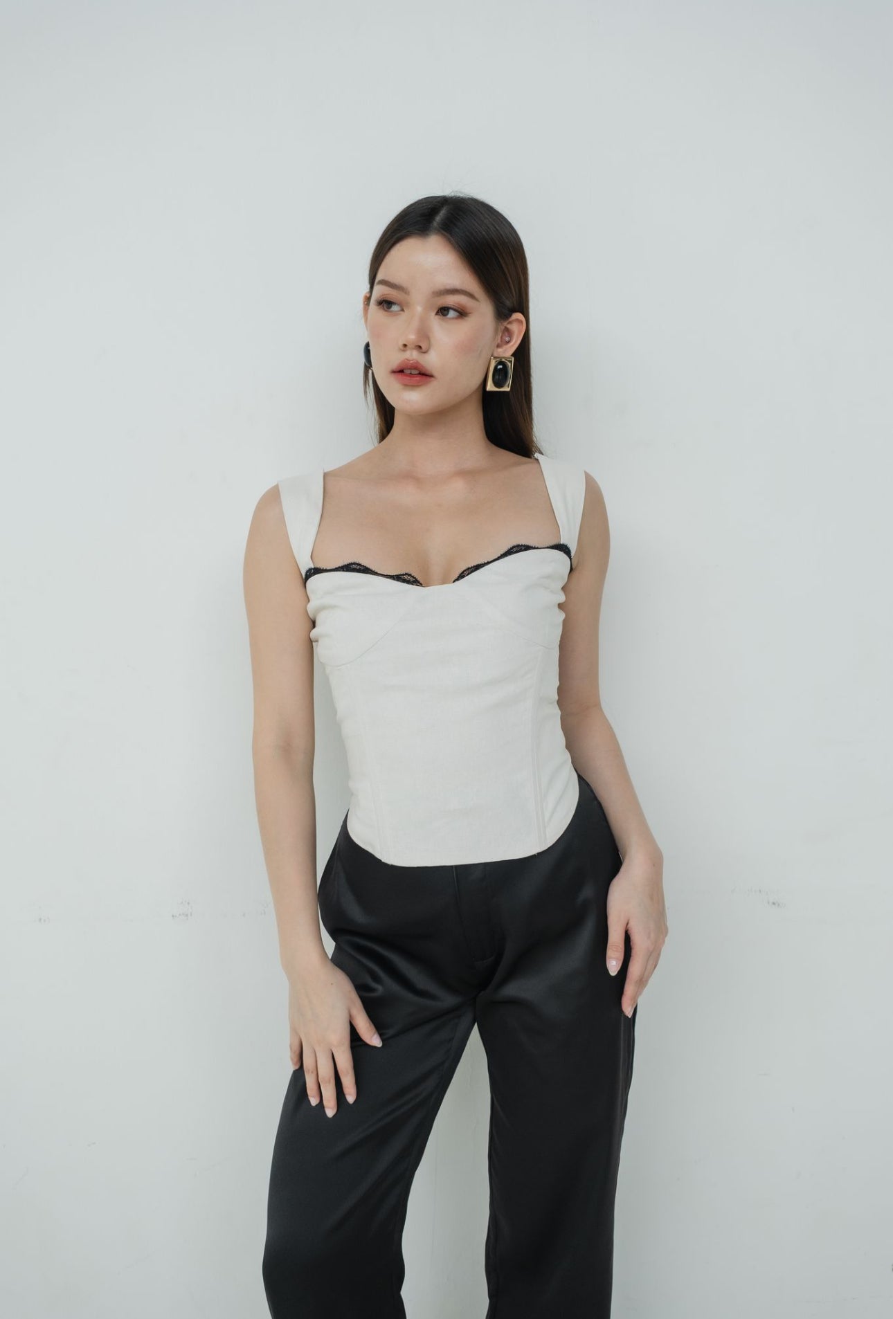Kiara Lace Top | White