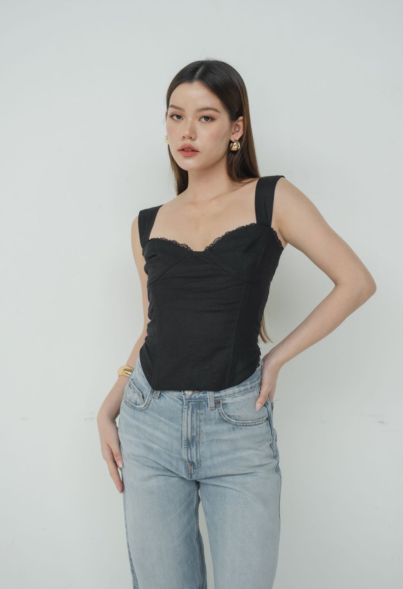 Kiara Lace Top | Black