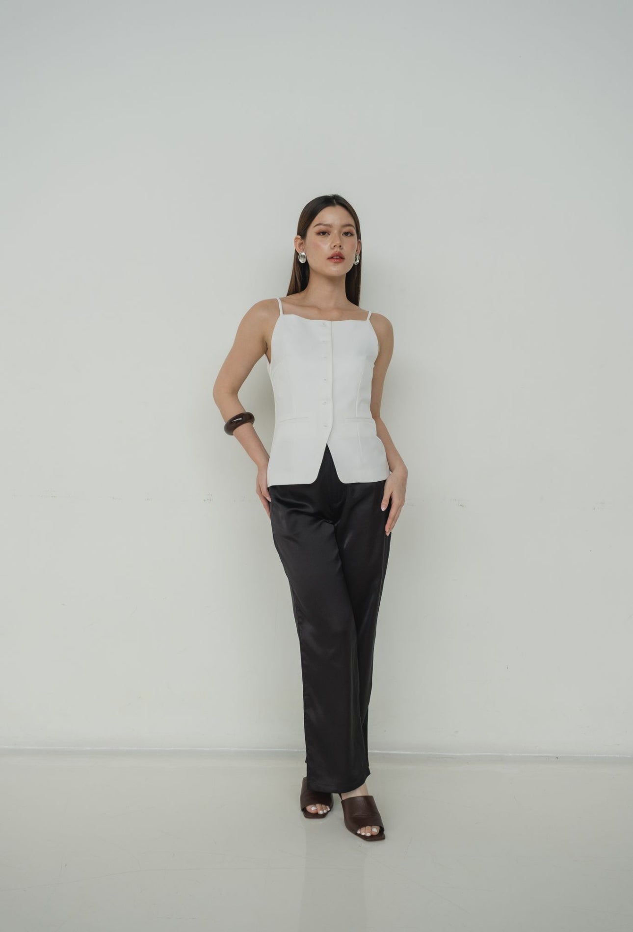 Jeanne Boatneck Tank | White