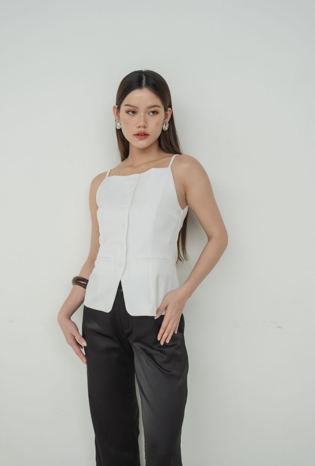 Jeanne Boatneck Tank | White