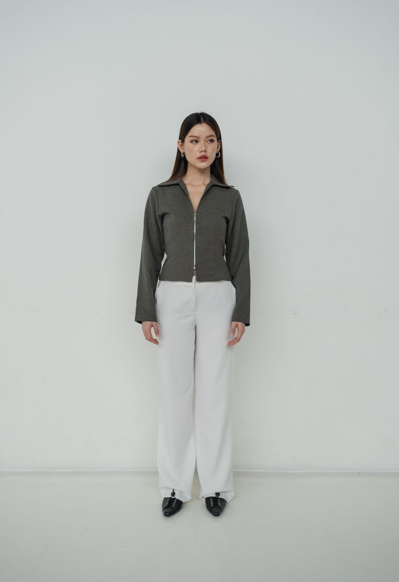 Zora Fitted Blazer | Grey