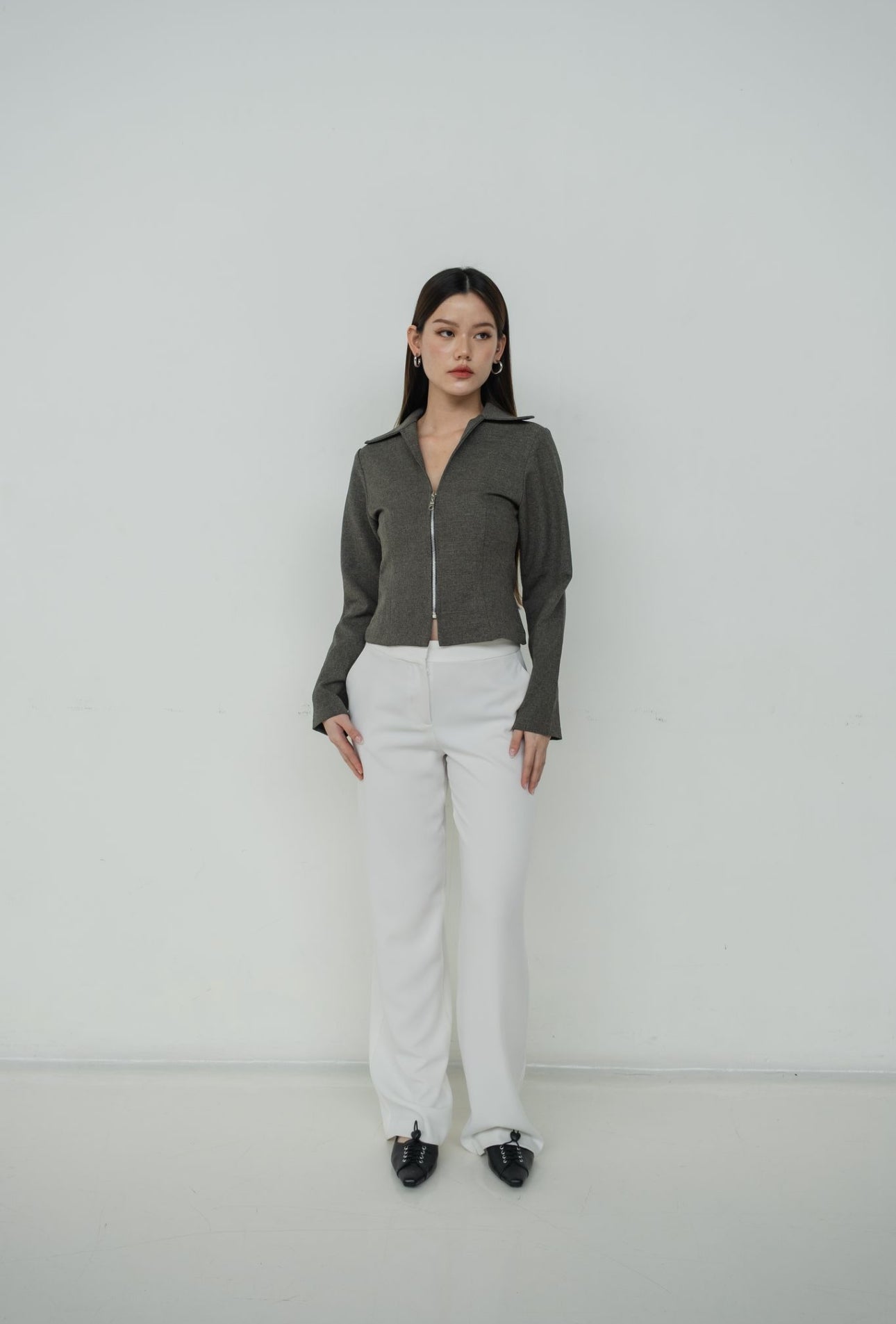 Zora Fitted Blazer | Grey