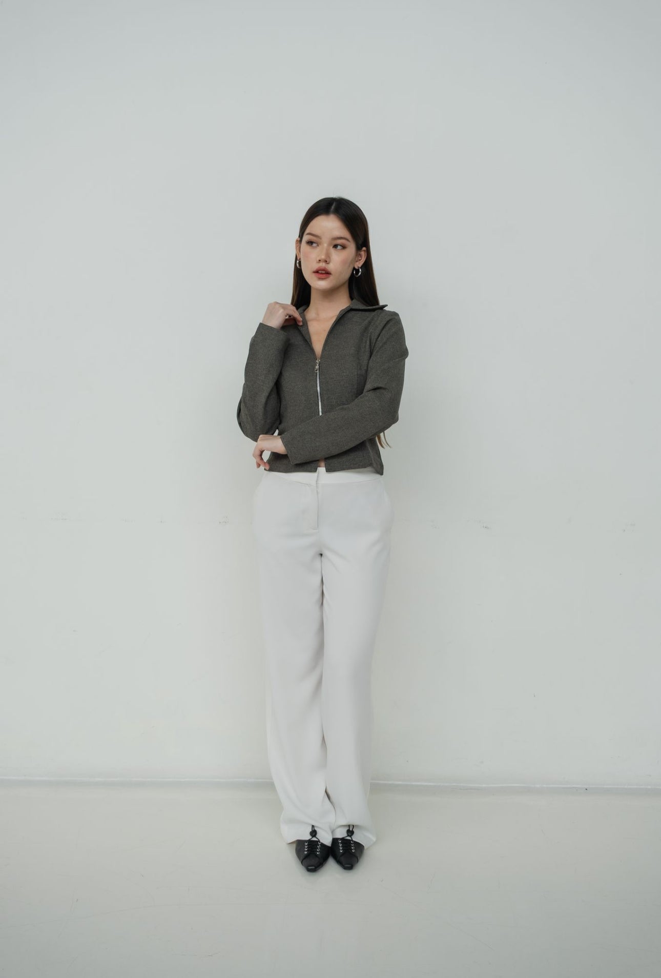Zora Fitted Blazer | Grey
