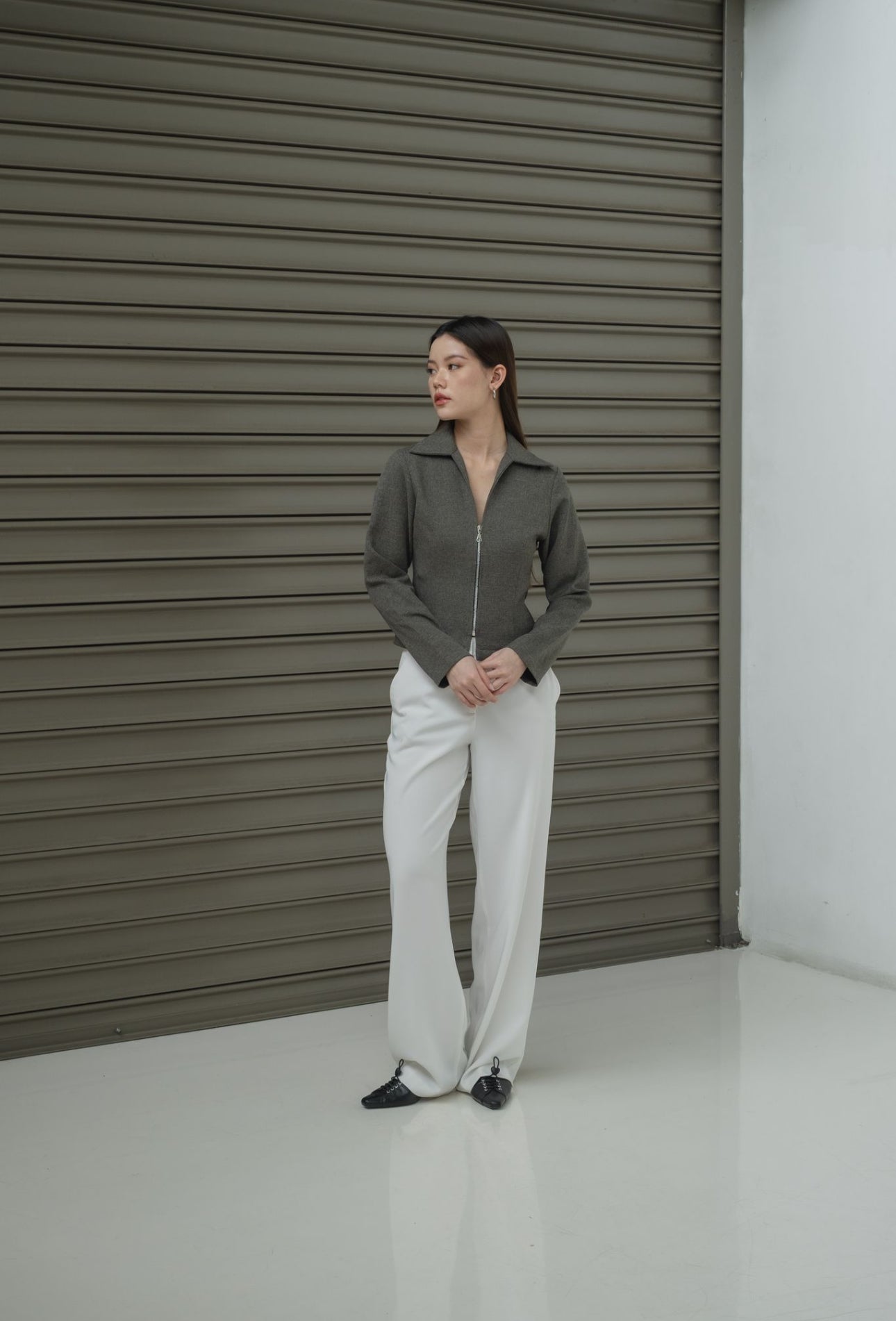 Zora Fitted Blazer | Grey