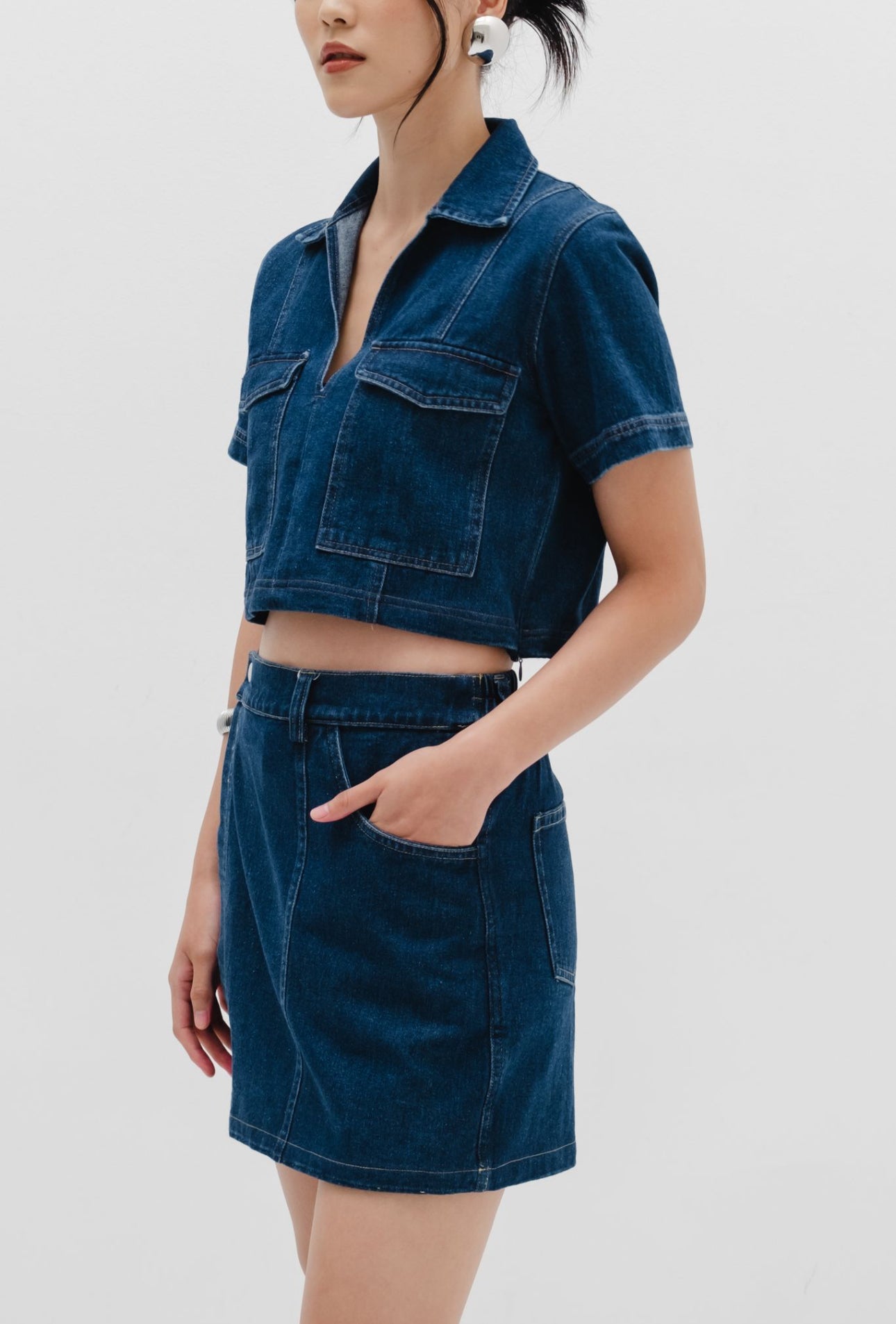 Poppy Skort | Dark Blue Denim