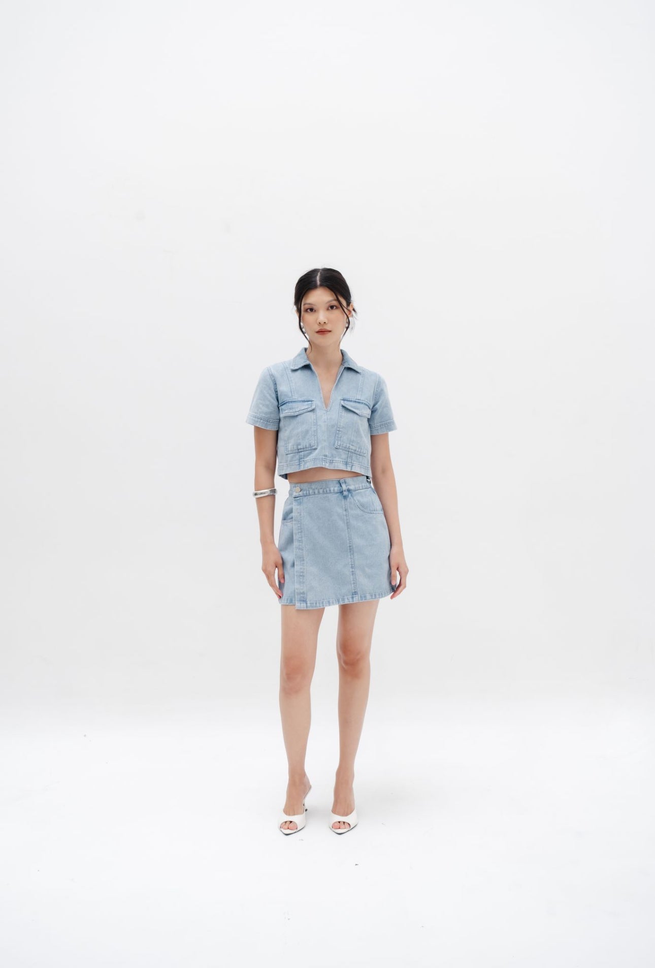 Poppy Skort | Light Denim