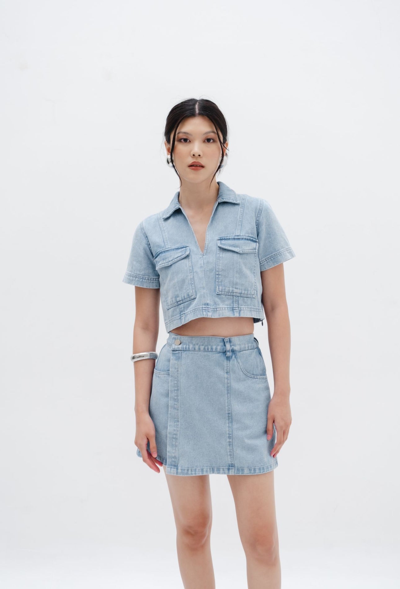 Poppy Skort | Light Denim