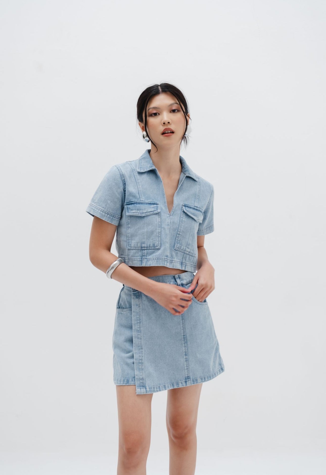 Poppy Skort | Light Denim