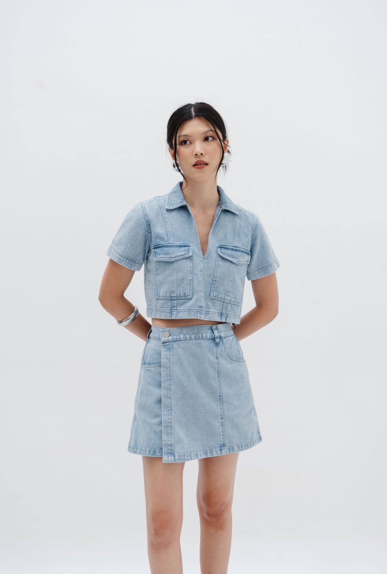 Poppy Top | Light Denim
