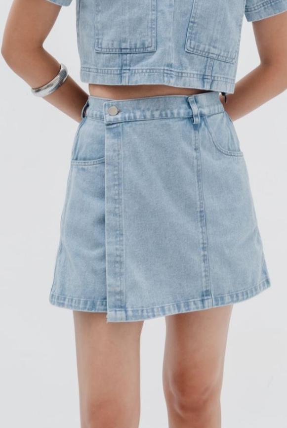 Poppy Skort | Light Denim