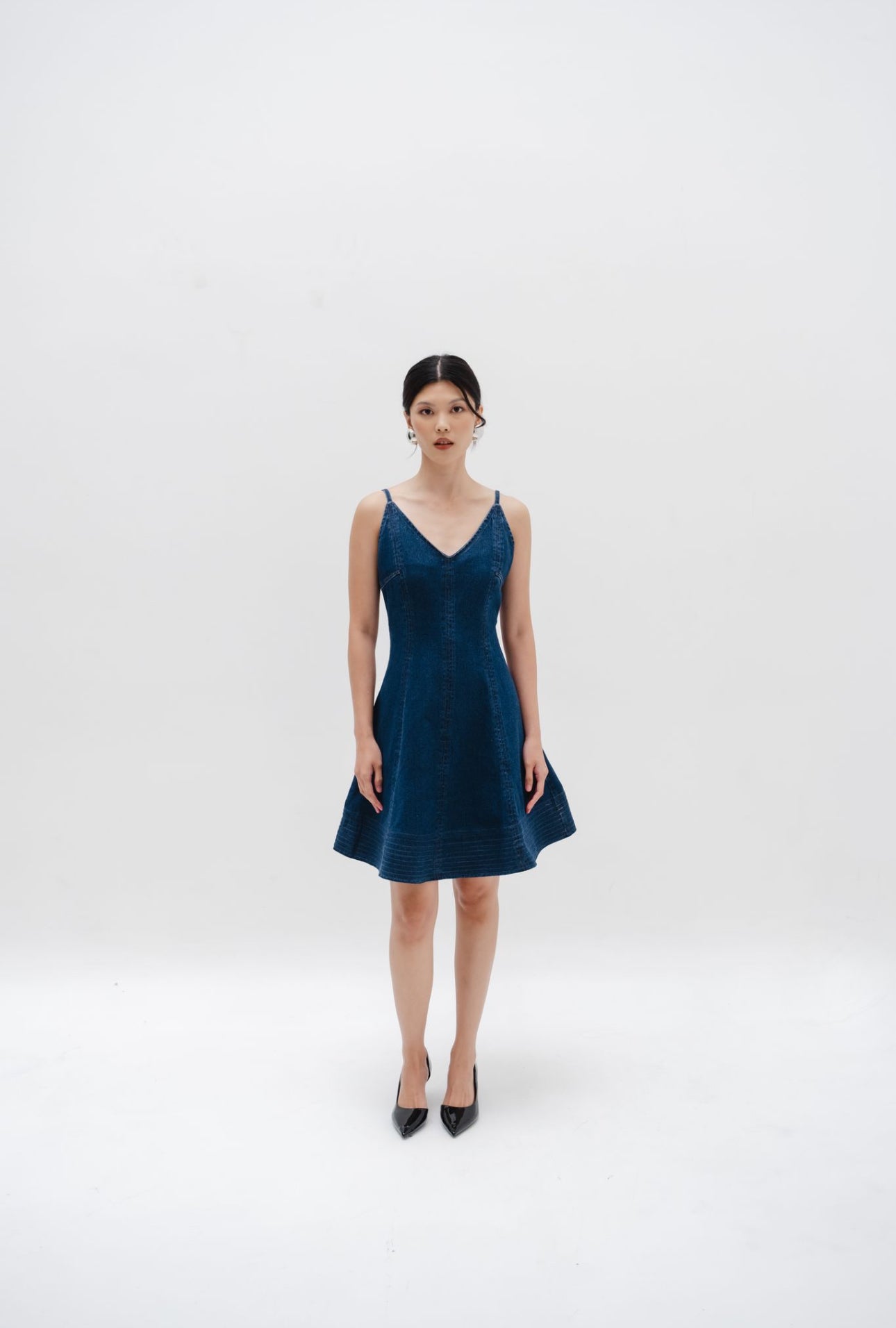 Ayla Dress | Dark Blue Denim