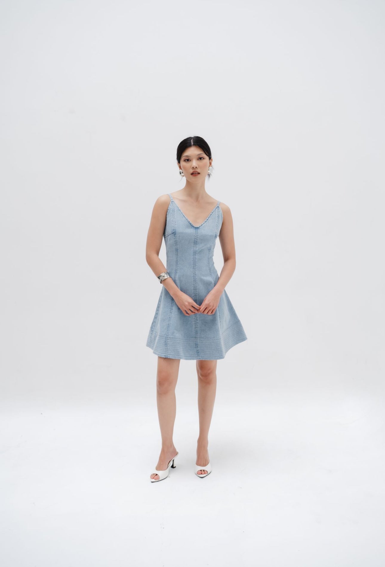 Ayla Dress | Light Blue Denim