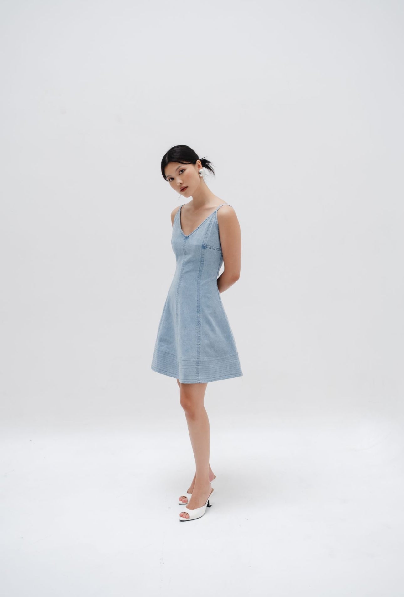Ayla Dress | Light Blue Denim