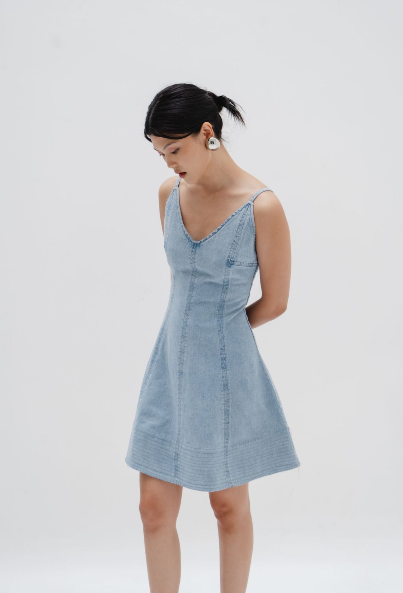 Ayla Dress | Light Blue Denim