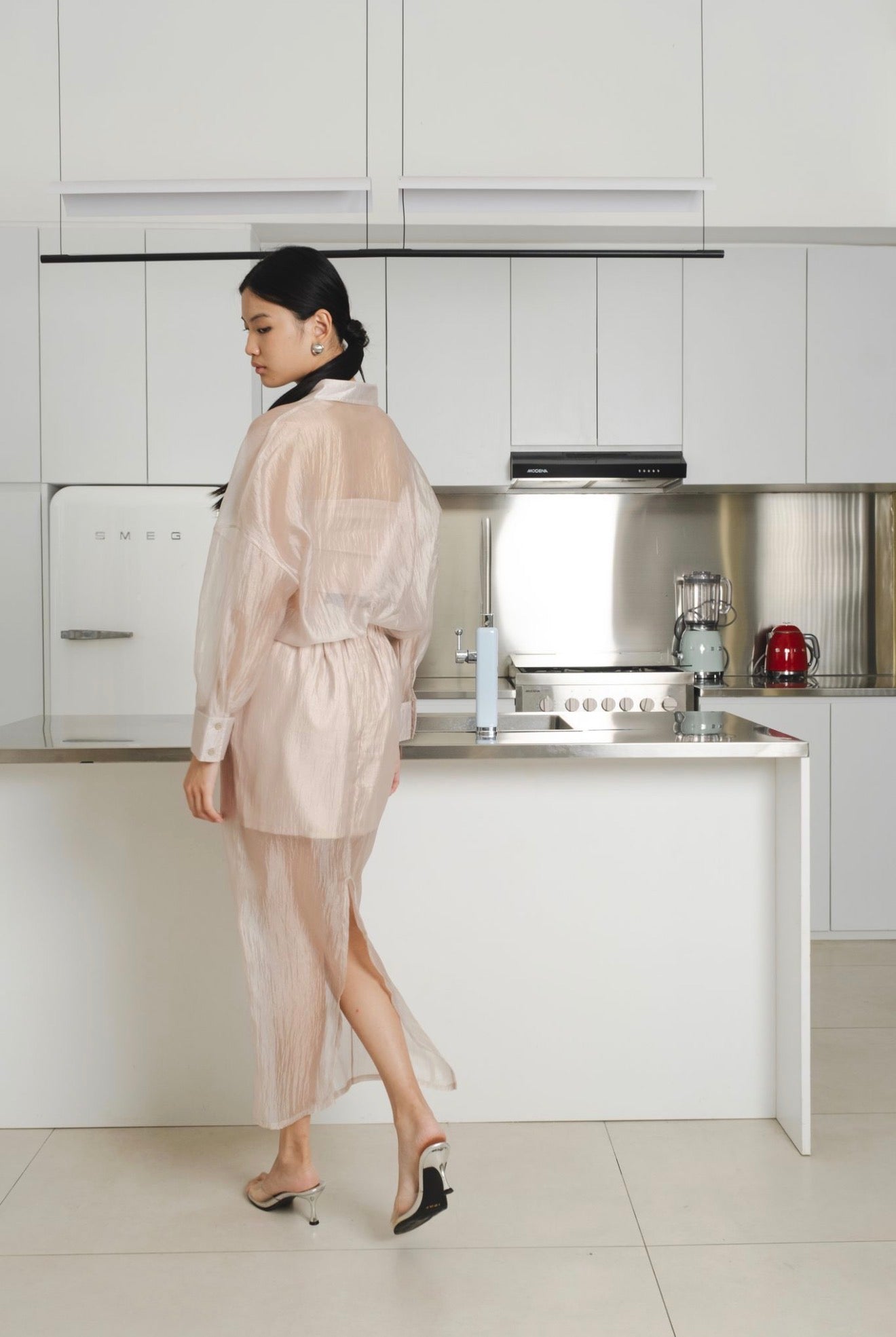 Sage Sheer Skort |Cream