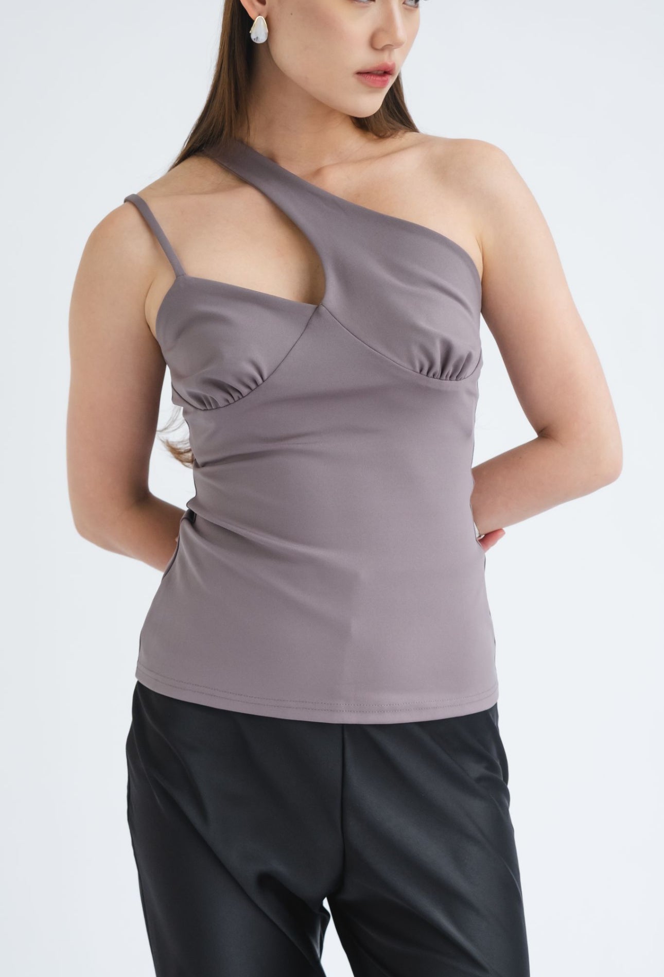 Faye Asymmetrical tank | Space Grey