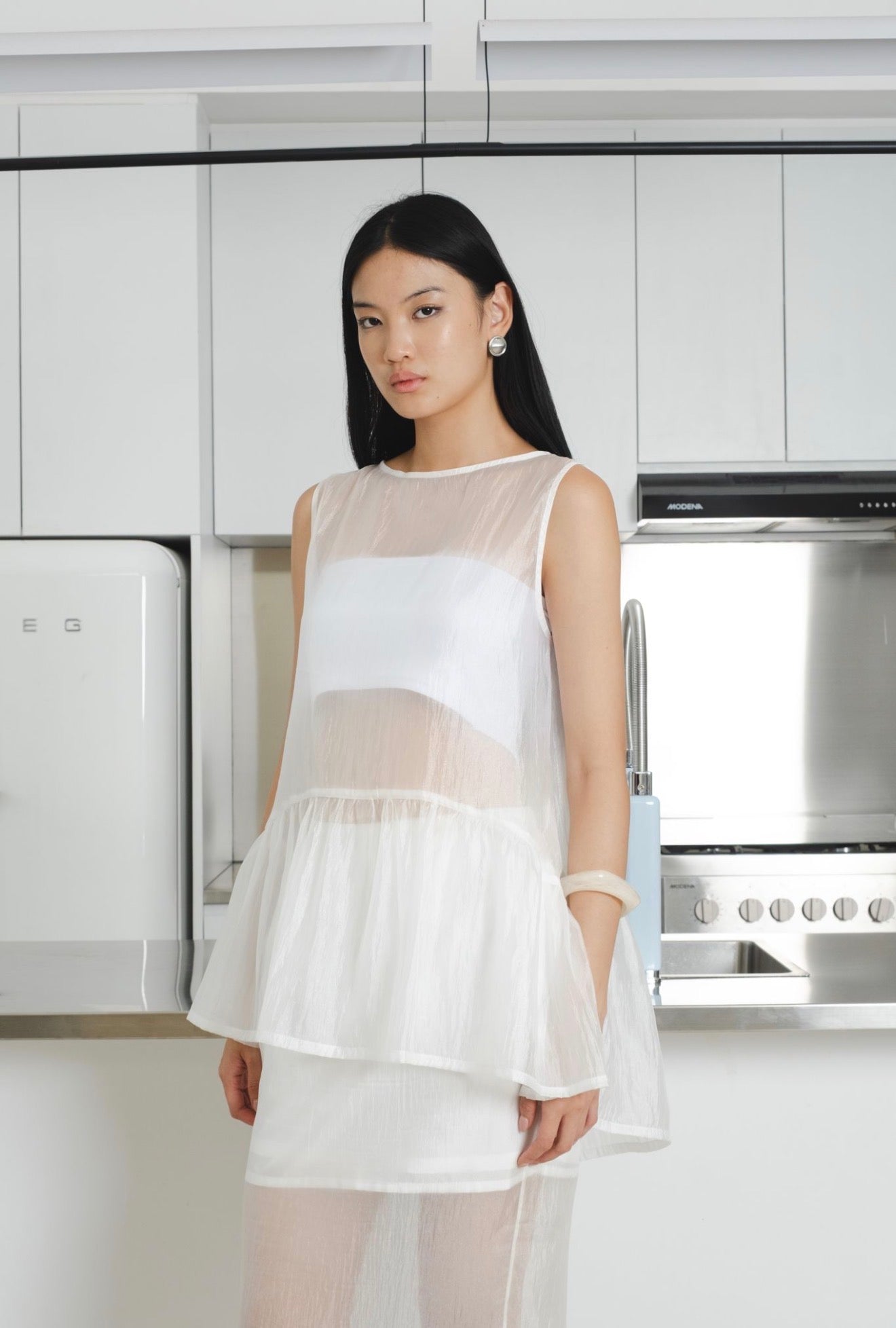 Sunday Sheer Top | White