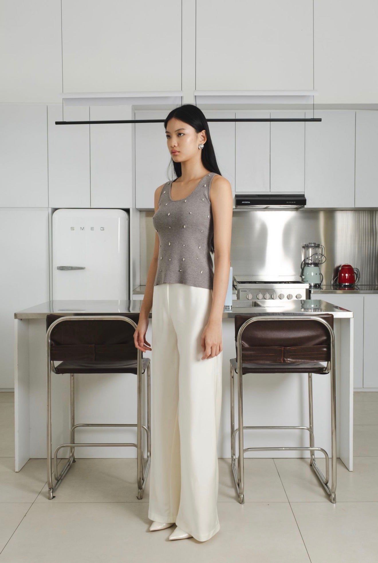 Ease Tanktop | Grey Beads