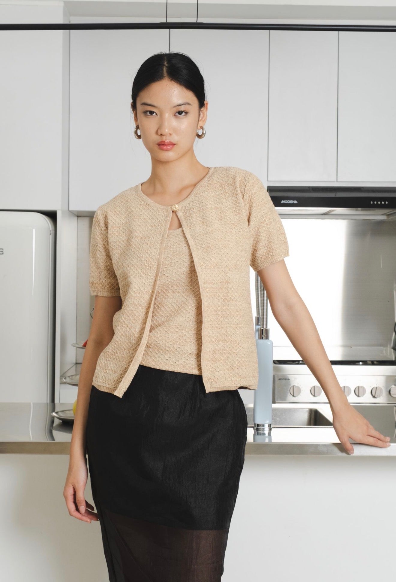 Lustre Knit Glitter Set | Cream
