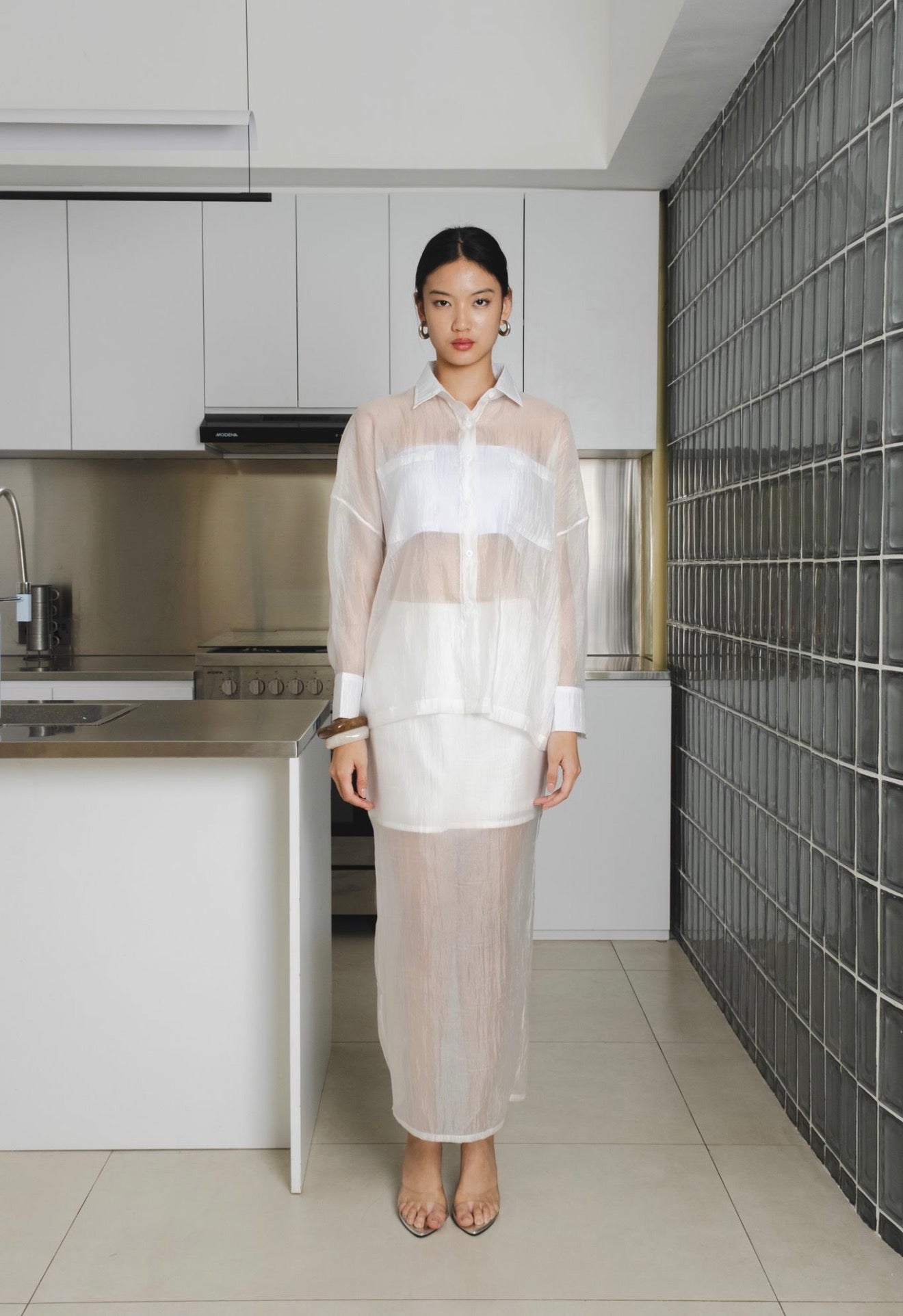 Brise Sheer Shirt | White