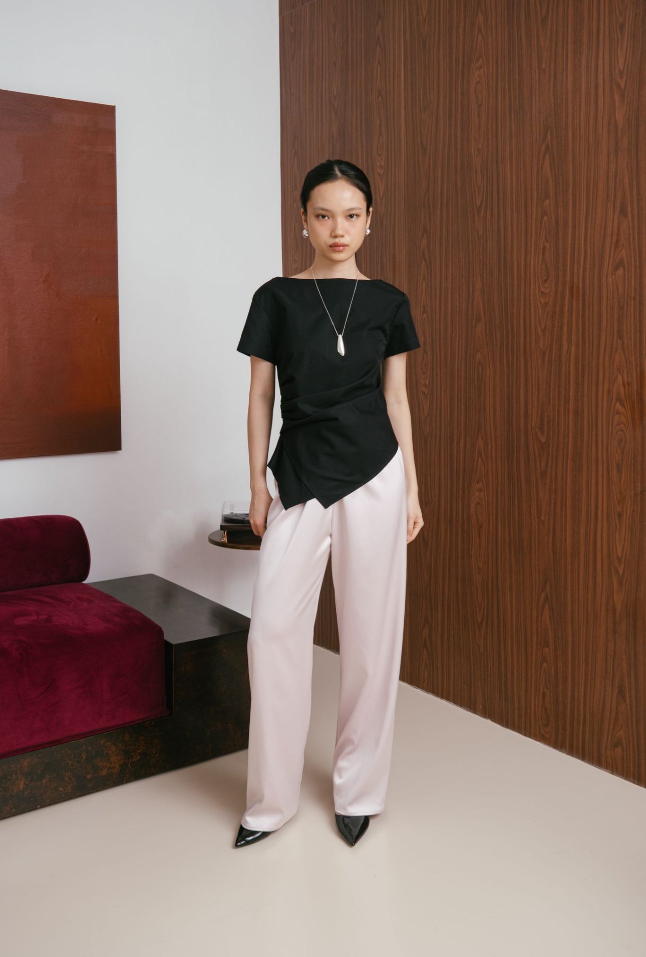 Overtime Pleats Top | Black