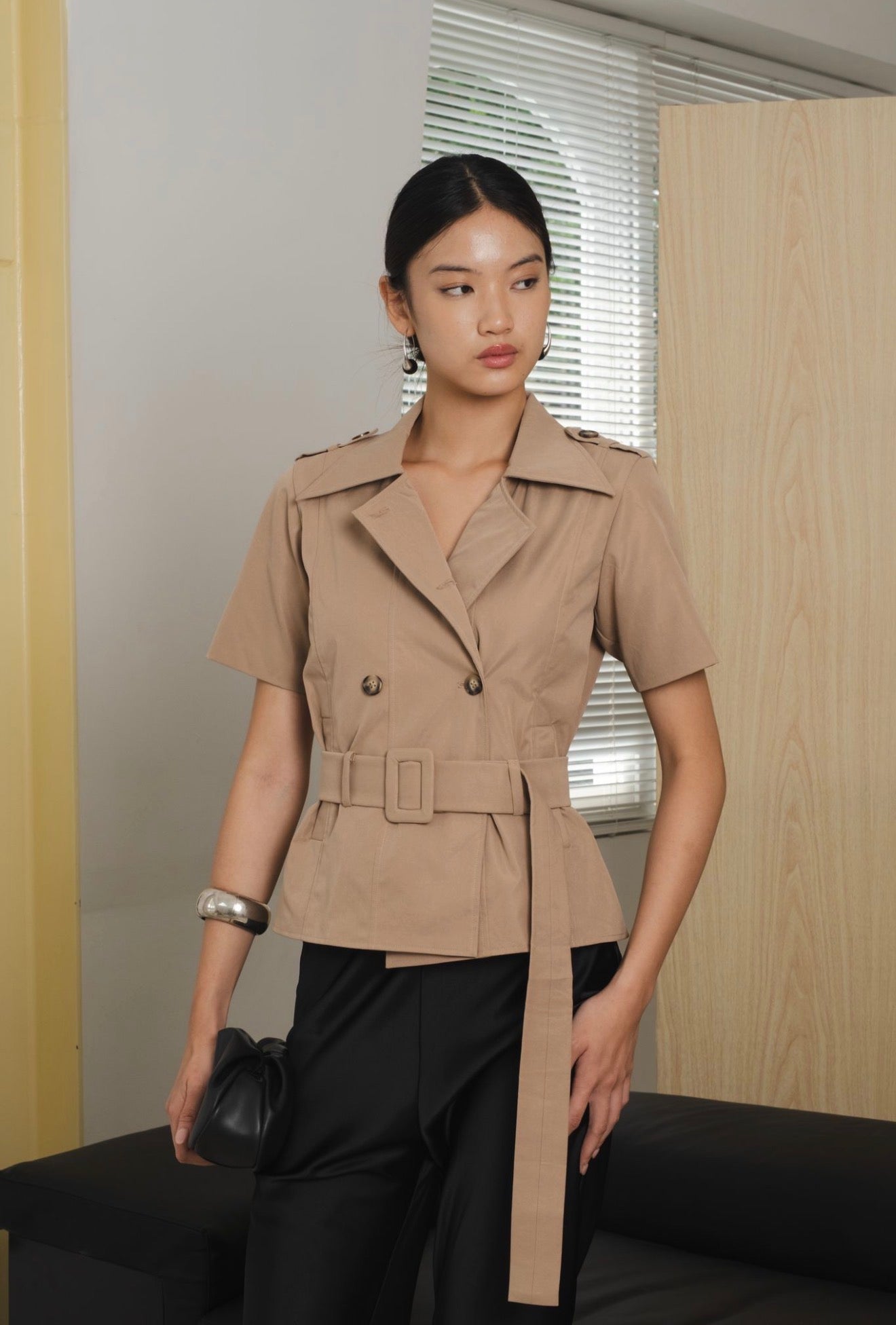 Arc Trench Top | Taupe