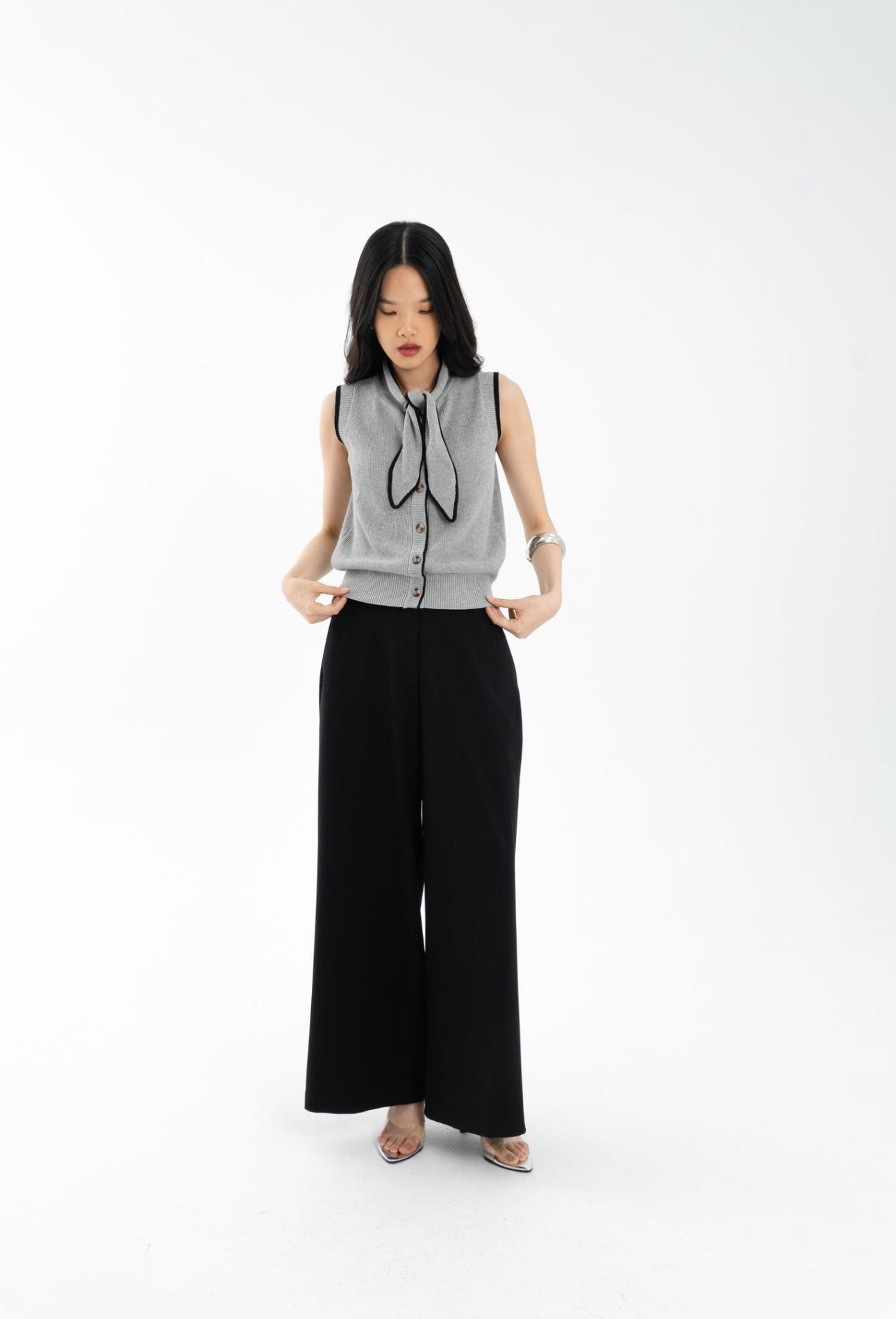 Commuter Sleeveless Top | Grey