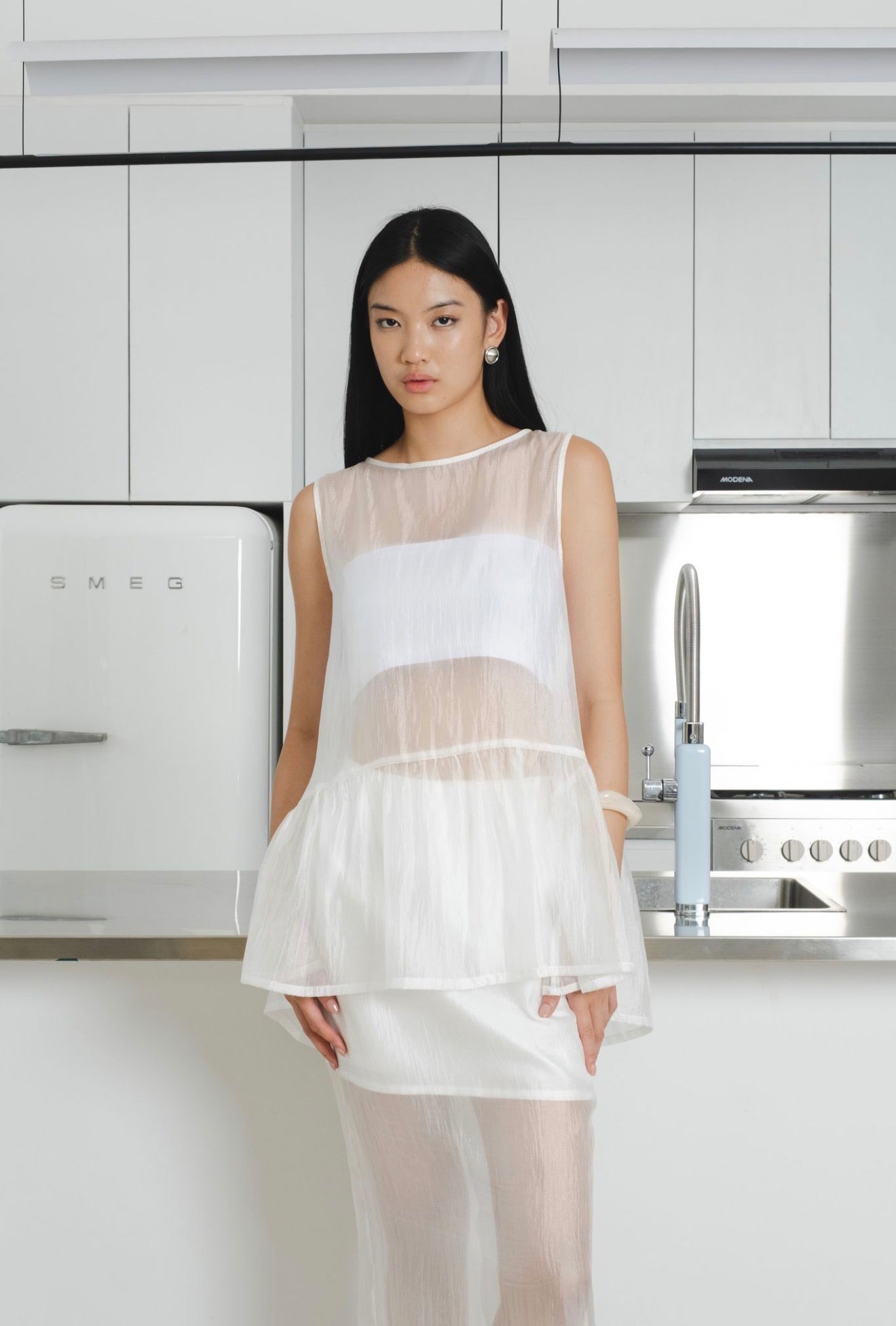 Sunday Sheer Top | White
