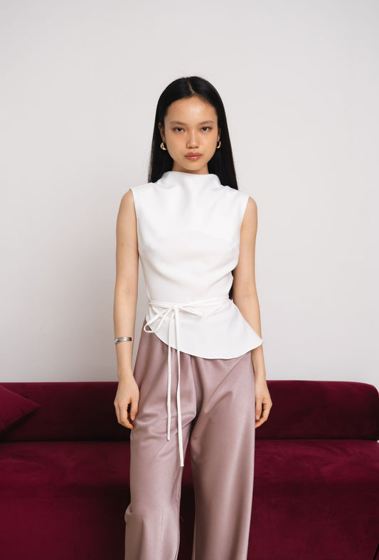 Prime Asymmetrical Top | White