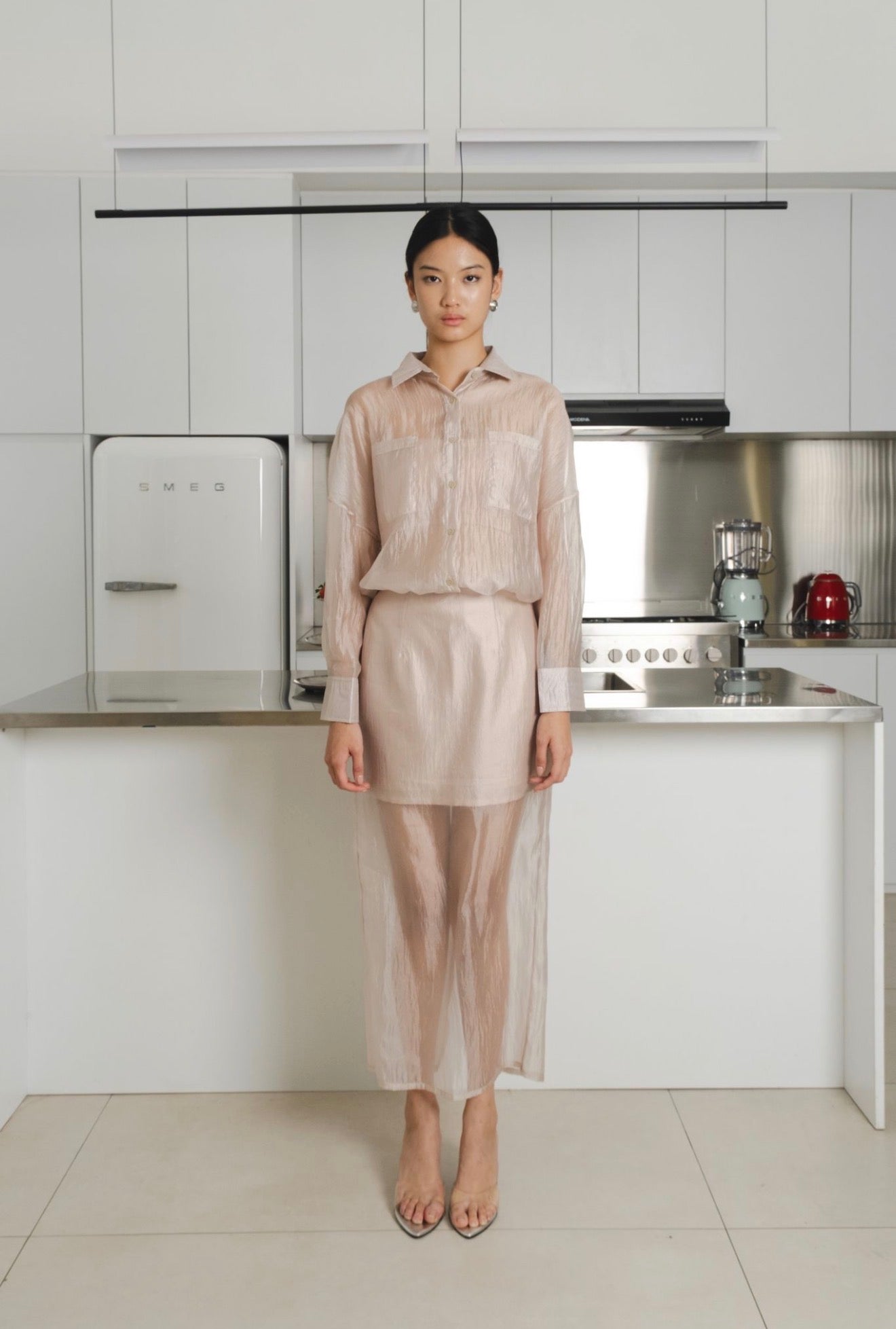 Sage Sheer Skort |Cream