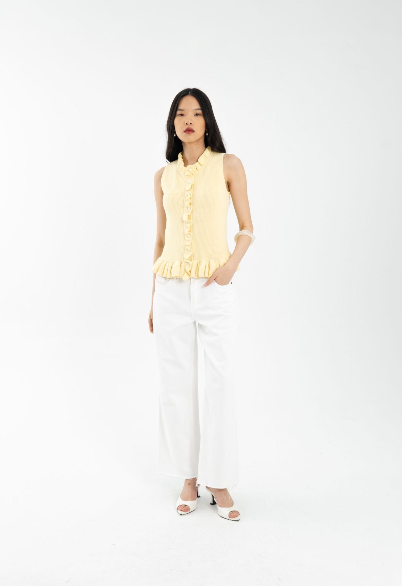 Plush Ruffle Top | Butter Yellow