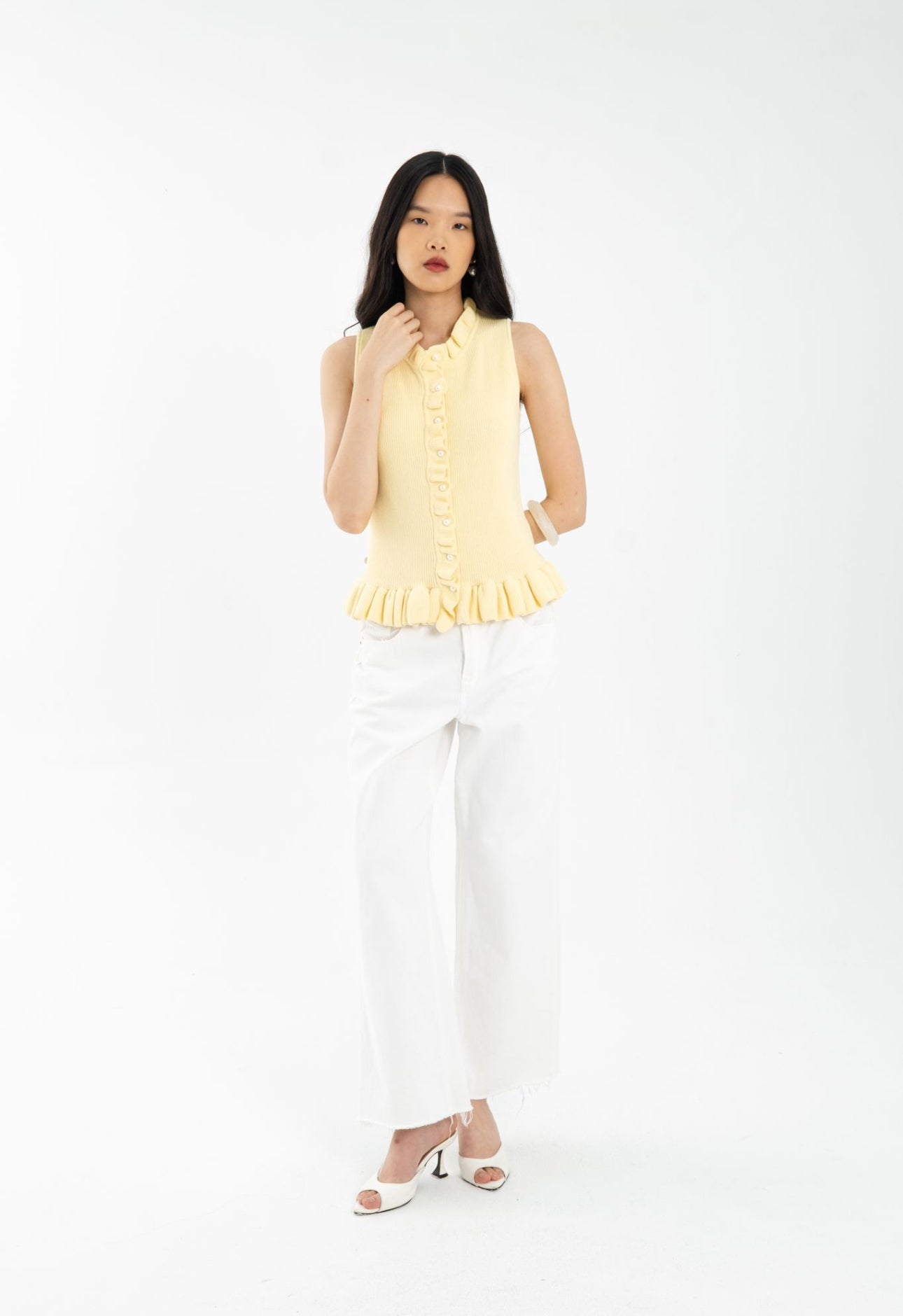 Plush Ruffle Top | Butter Yellow