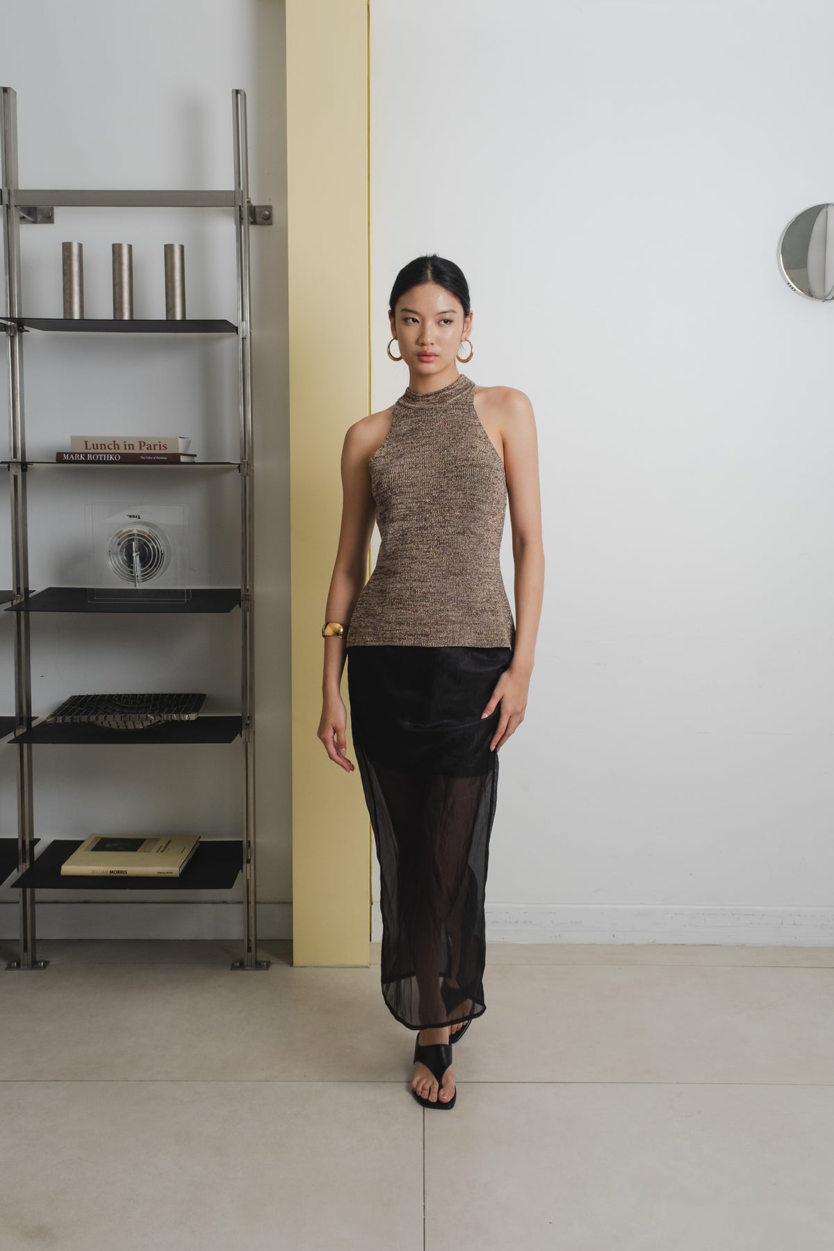 Alba Halter Knit | Choco