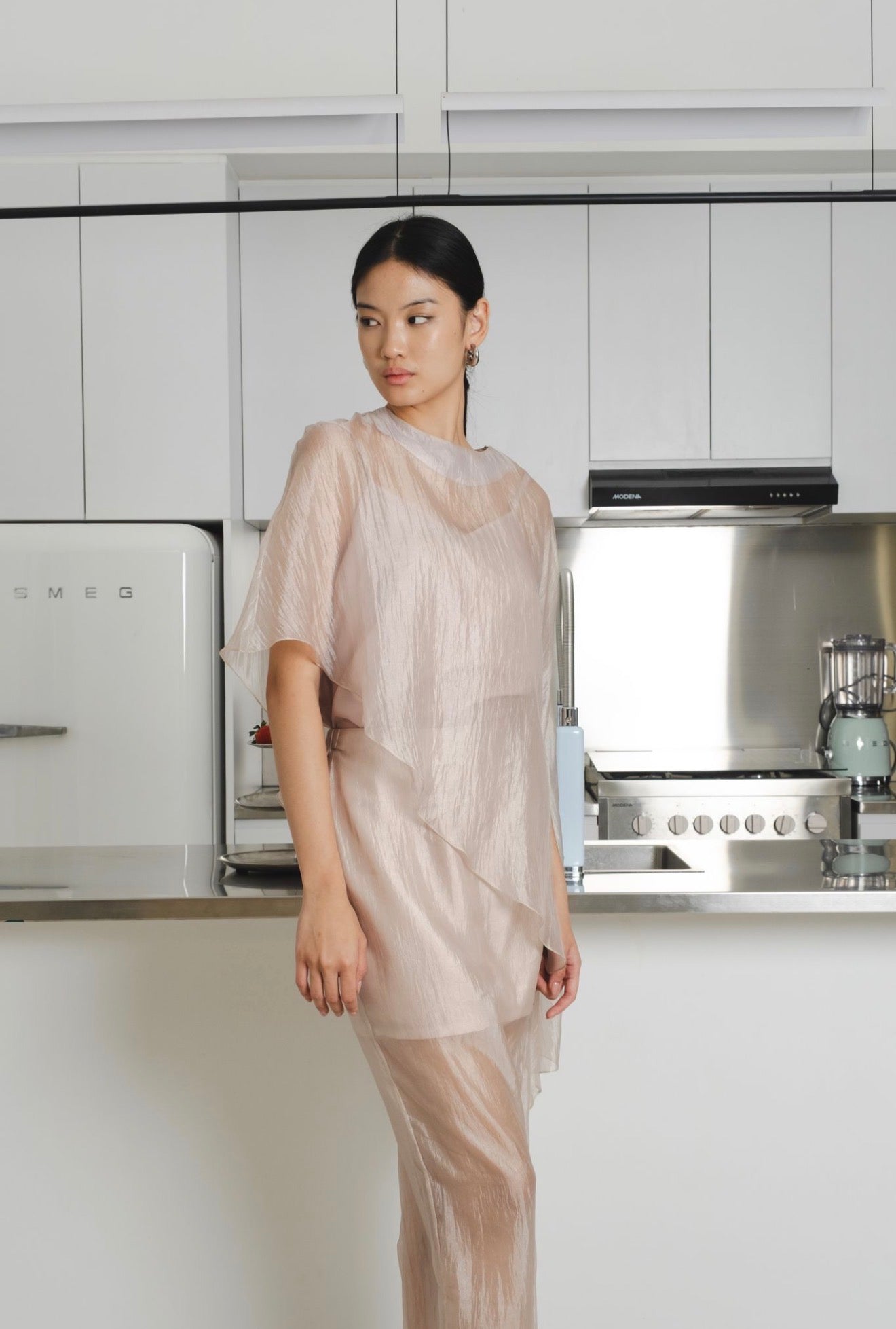 Aire Sheer Top | Cream